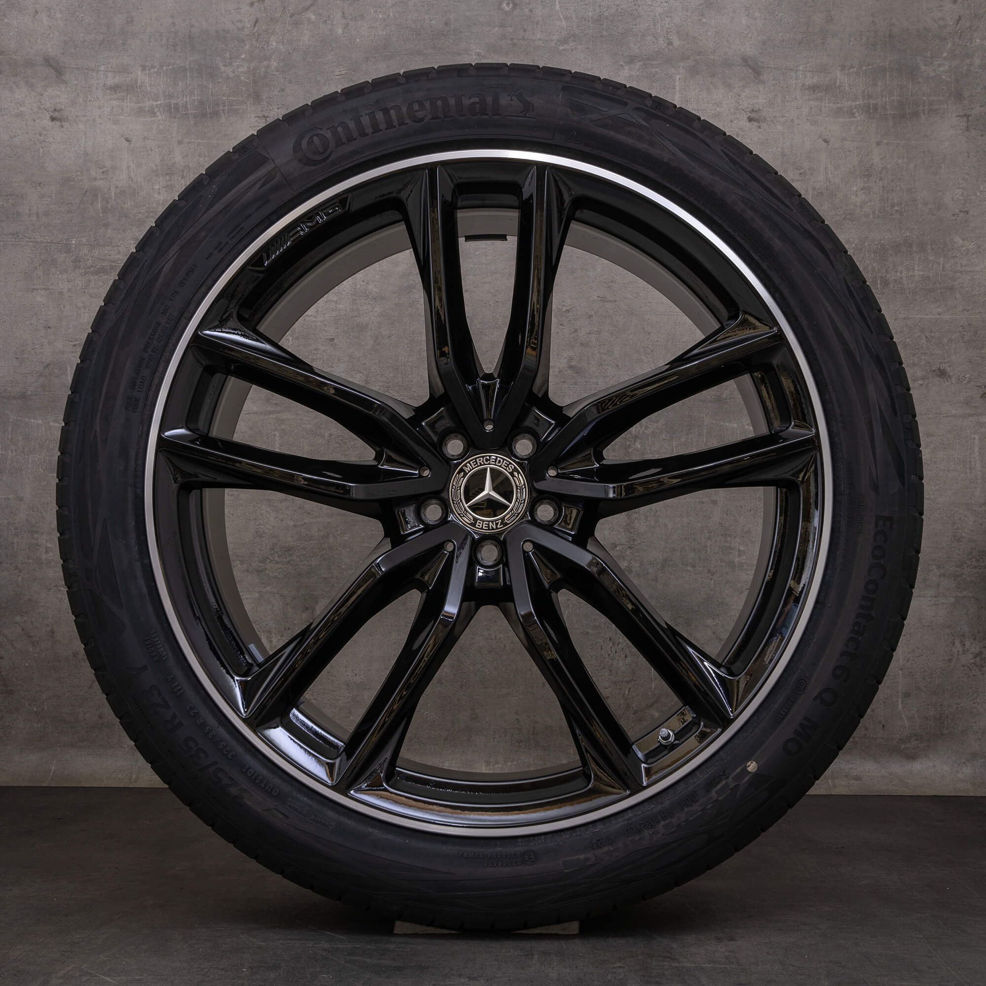 Original Mercedes Benz GL GLS AMG Felgen 23 Zoll X167 Sommerräder A1674017700 A1674017800 schwarz glanzgedreht