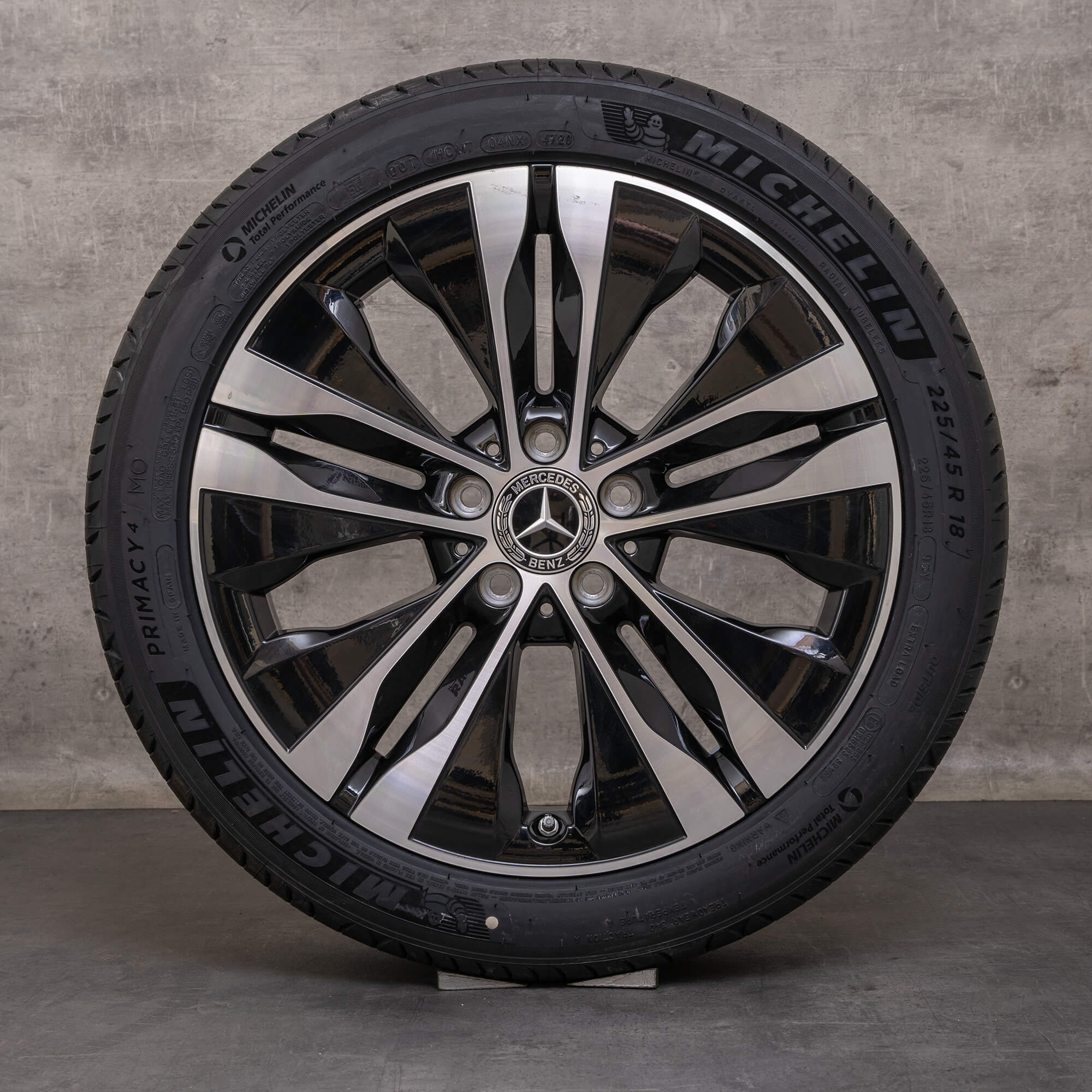 OEM Mercedes Benz C-Class 18 inch AMG rims W206 S206 Winterrder A2064017300 black glossy turned