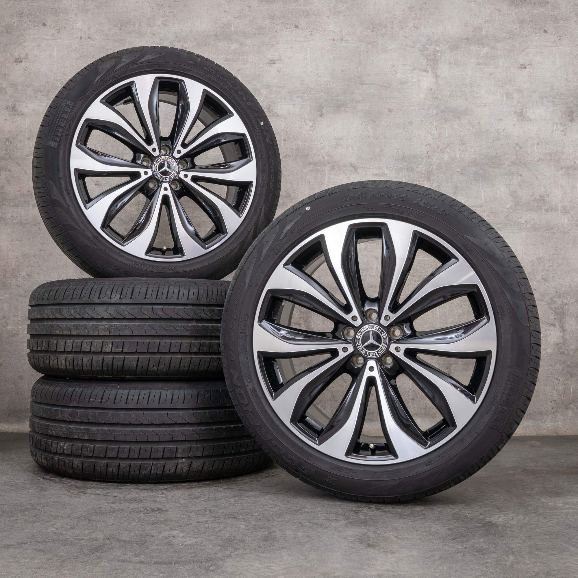 Original Mercedes Benz GLC & 43 Felgen 20 Zoll X253 C253 Sommerräder A2534012300 schwarz glanzgedreht