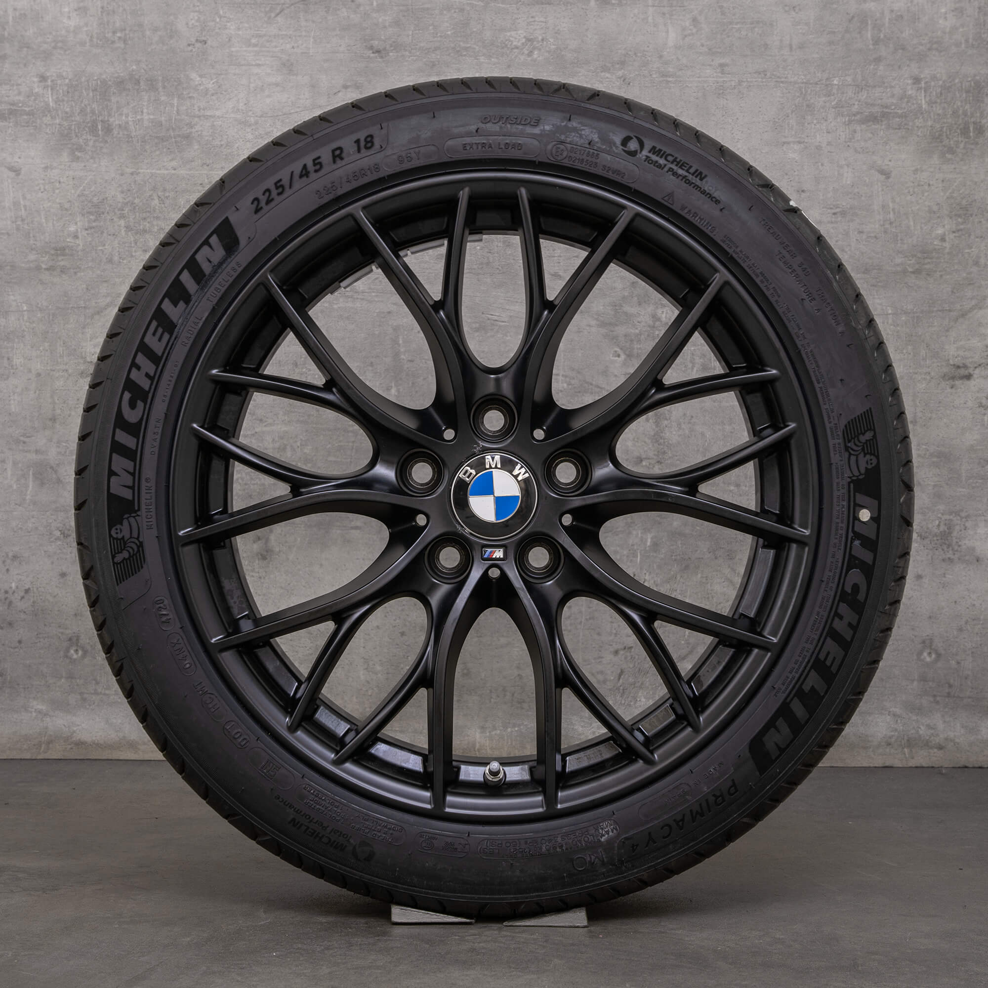Original BMW 3er 4er Felgen 18 Zoll F30 F31 F32 F33 F36 Gran Coupe Sommerräder Styling 405 M 6865157 schwarz matt