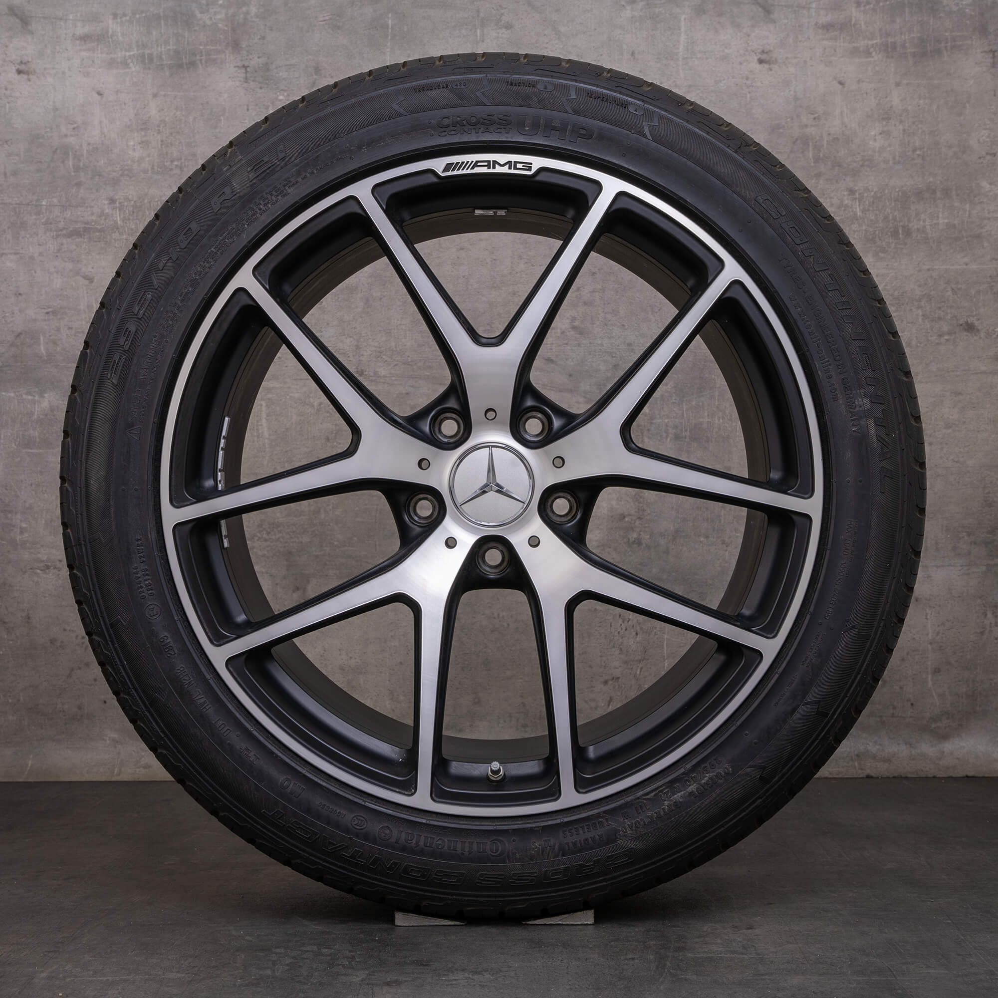 Ruedas de invierno originales Mercedes-Benz Clase G AMG 21 pulgadas W463 63 65, modelo A4634010400, negro mate pulido a alto brillo