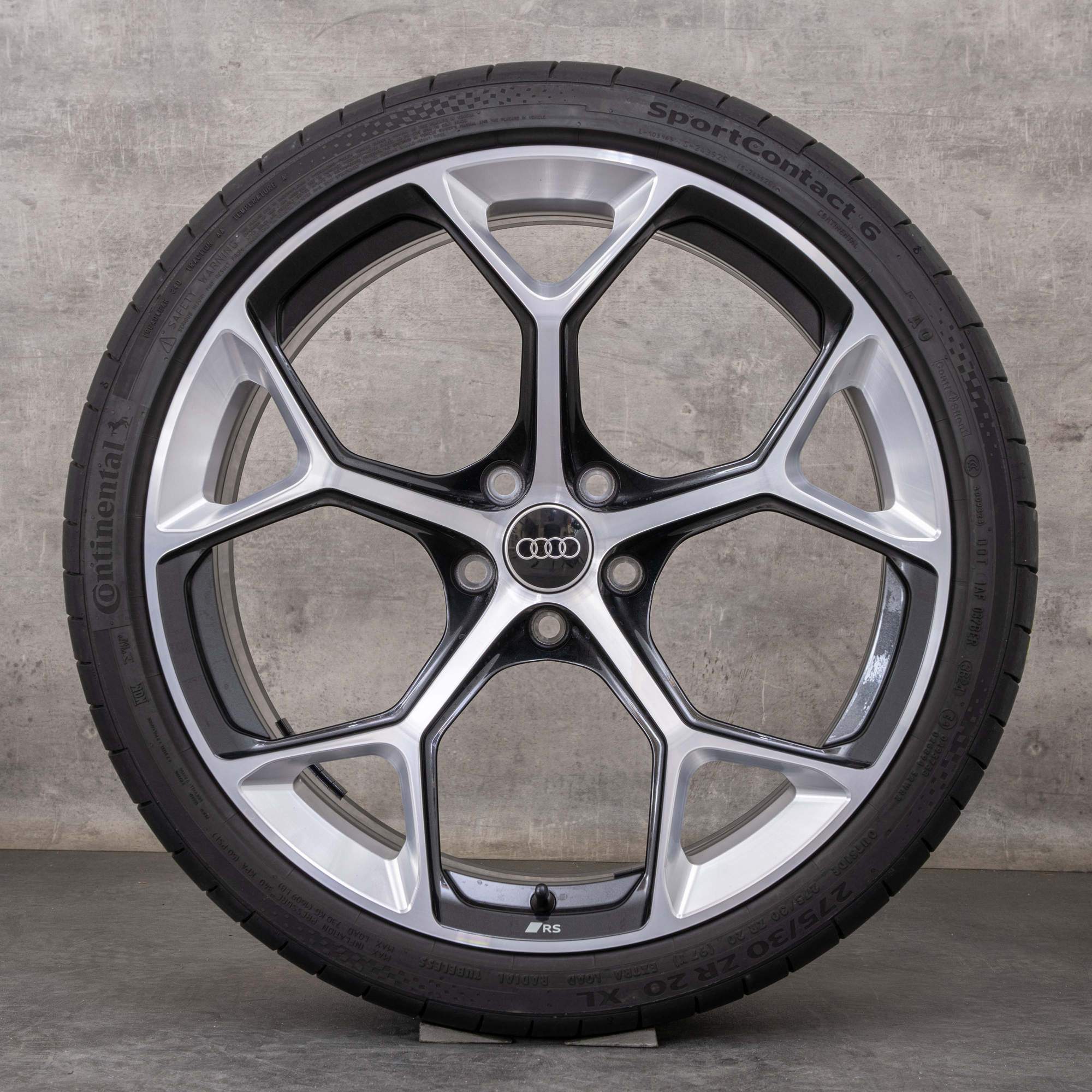 Originale Audi RS4 RS5 jante 20 inch B9 8W F5 Anvelope de vară 8W0601025GJ granit Lucios