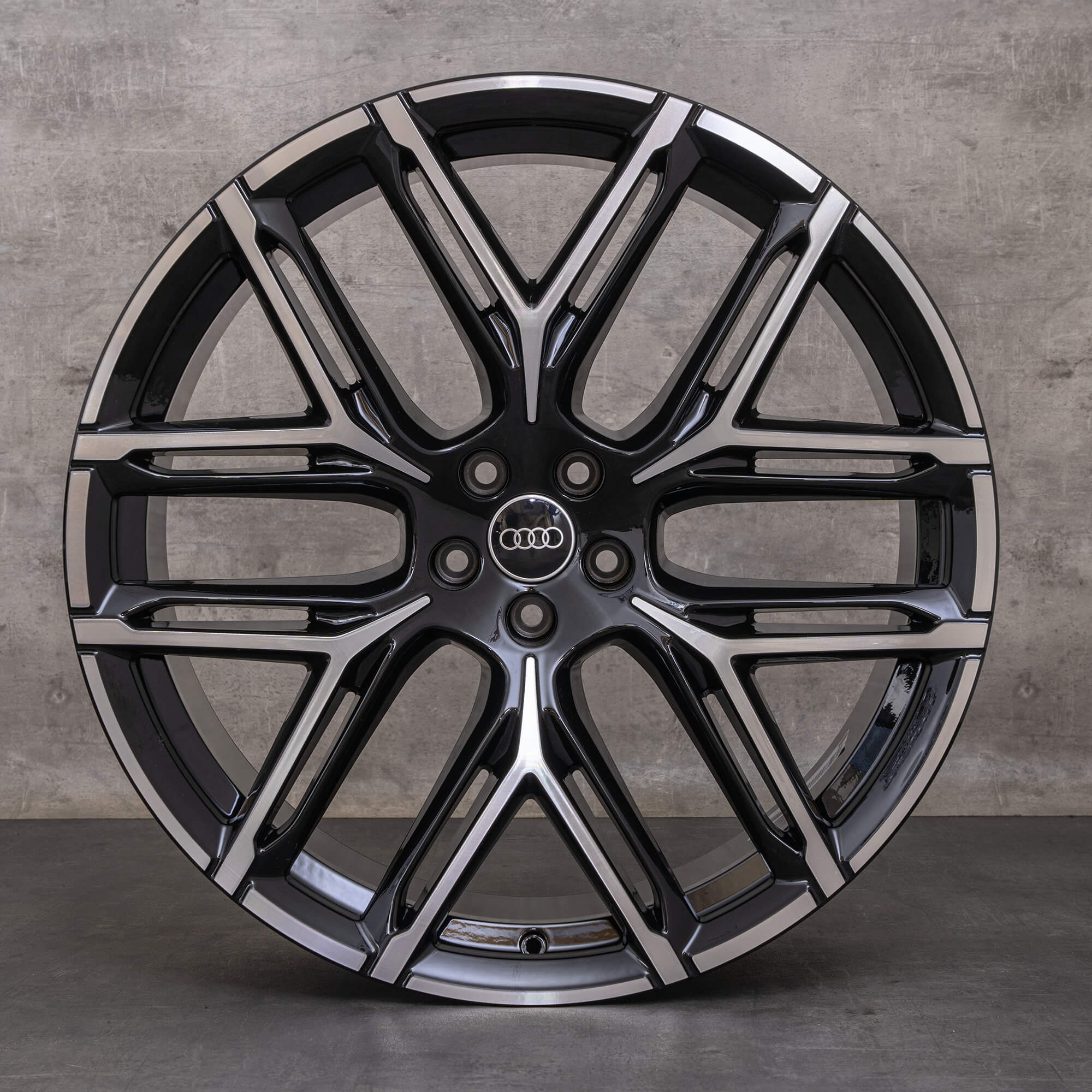 Jantes Audi RS Q8 jantes de alumínio 4M8 23 polegadas 4M8601025BJ preto polido