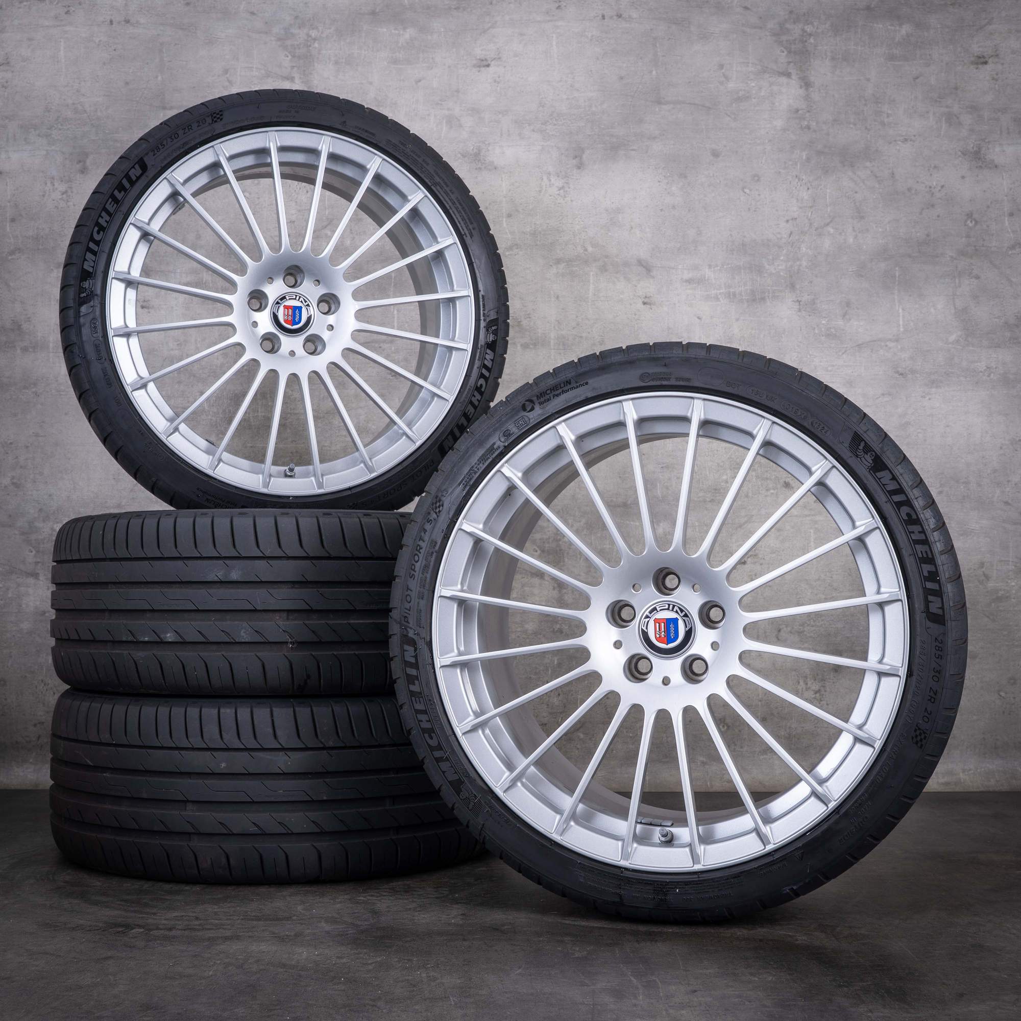 Alpina 5-sarjan alkuperäiset talvirenkaat 20 tuumaa B5 G30 G31 vanteet C217 3611826 3611827 kiiltävä hopea