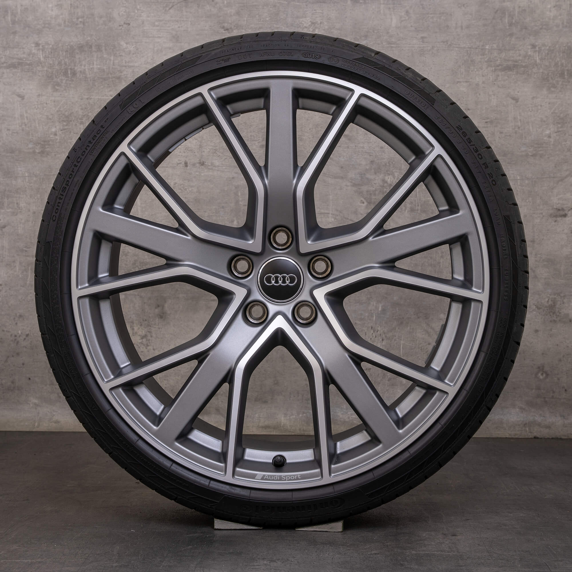 Original Audi A5 S5 Winterräder 20 Zoll F5 8W B9 Felgen 8W0601025EG anthrazit matt glanzgedreht