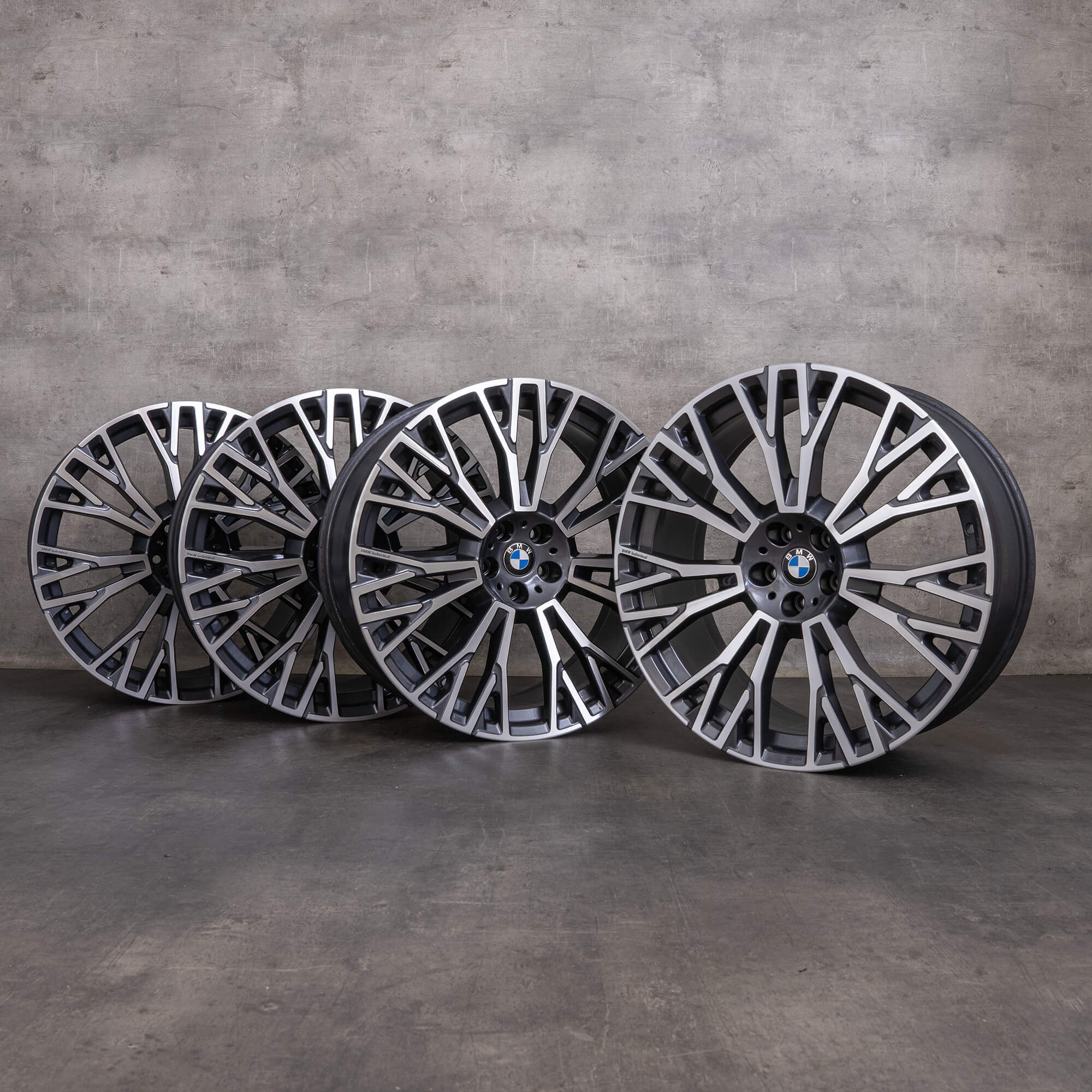 Jantes originais BMW X5 X6 22 polegadas G05 G06 6883763 6883764 Styling 745i orbit grey glossy turned NEW