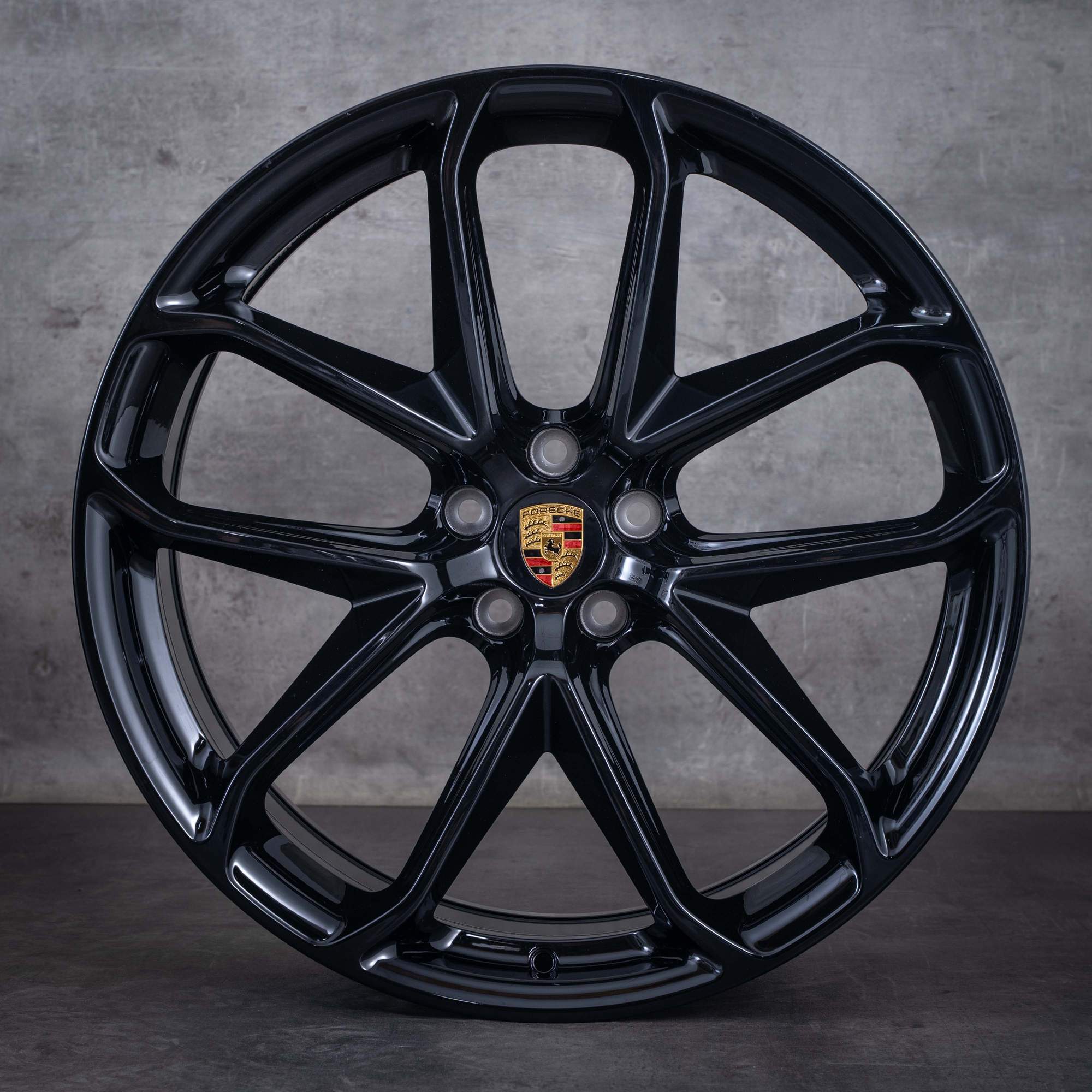 Original Porsche Macan III Felgen 21 Zoll 95B601025FS 95B601025FT schwarz glanz NEU