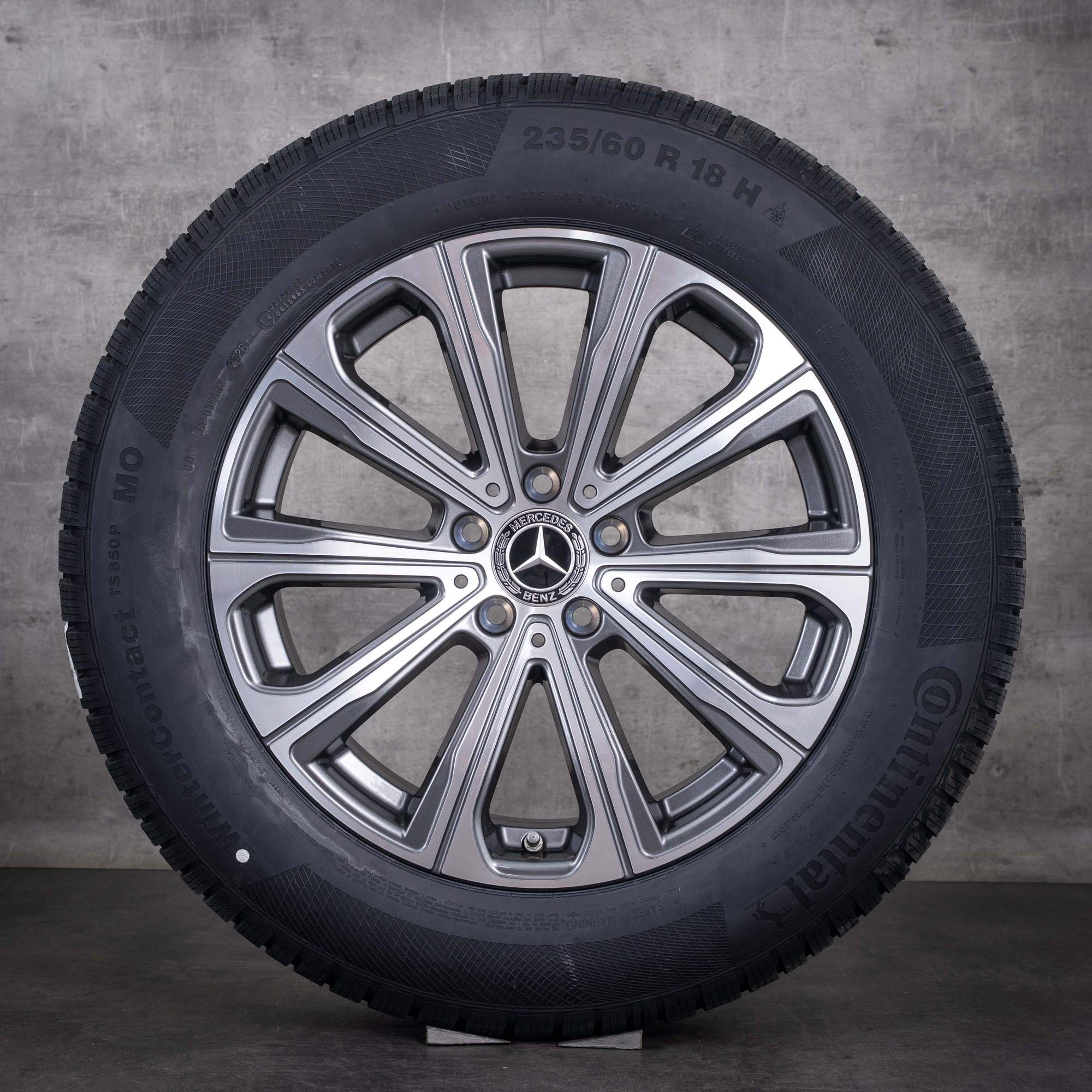 OEM Mercedes-Benz GLC 18inch winter wheels X254 rims A2544014500 Himalaya Gray diamond cut NEW