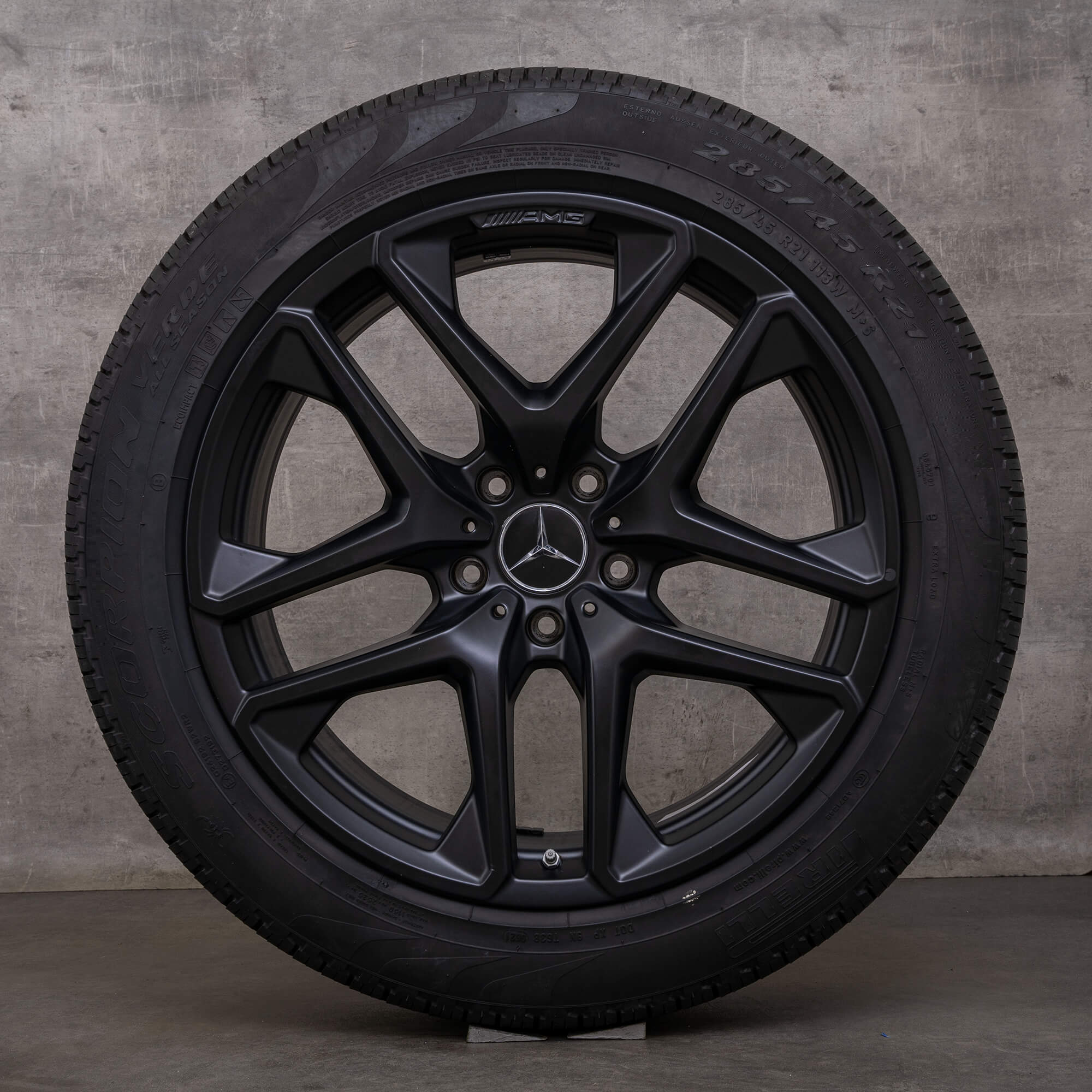 Original Mercedes Benz G-Klasse G63 AMG fælge 21 tommer W463A W465 sommerhjul A4634011900 sort mat