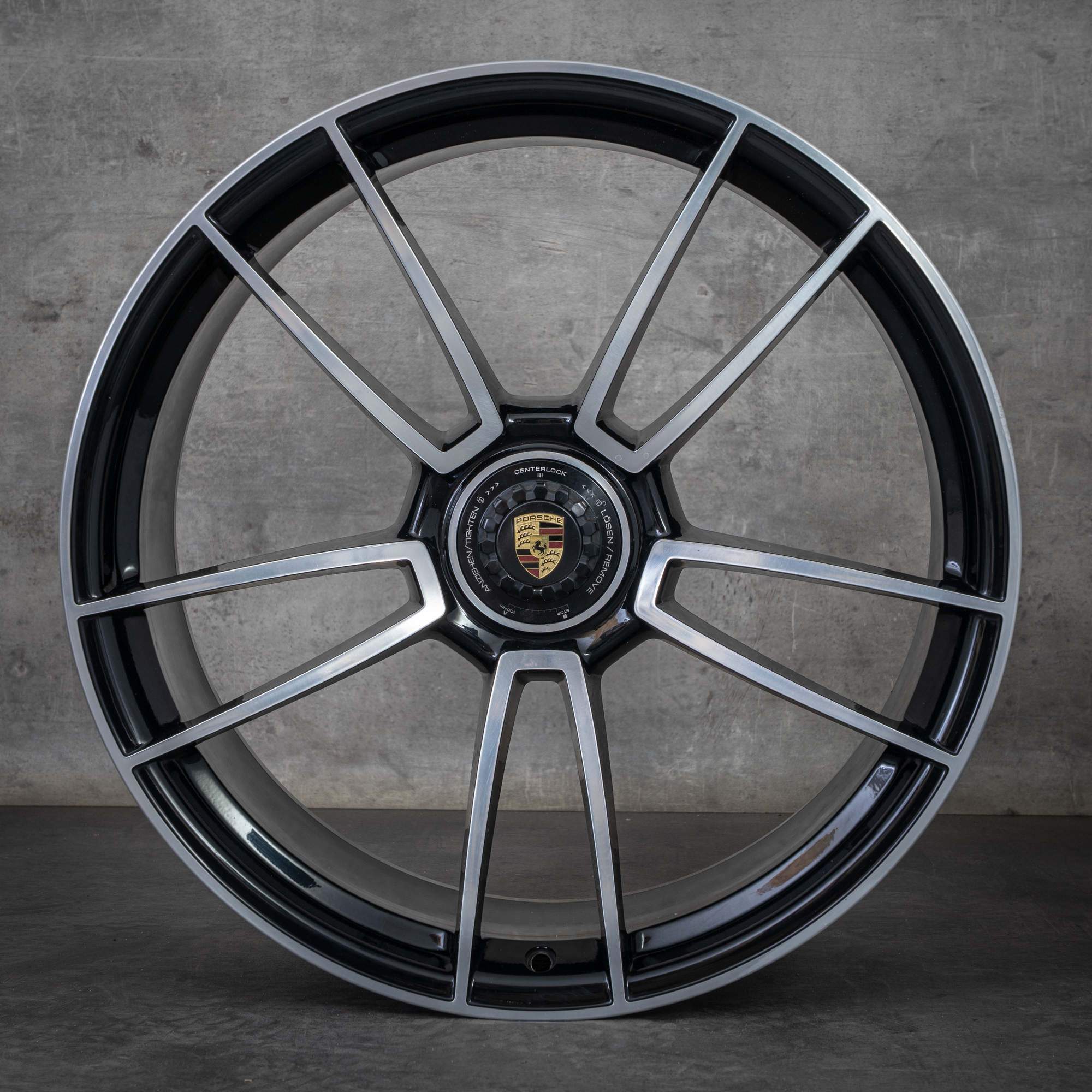 Oryginalne felgi Porsche 992 I II 20 21 cali Turbo & S 992601025AS 992601025AA czarne polerowane