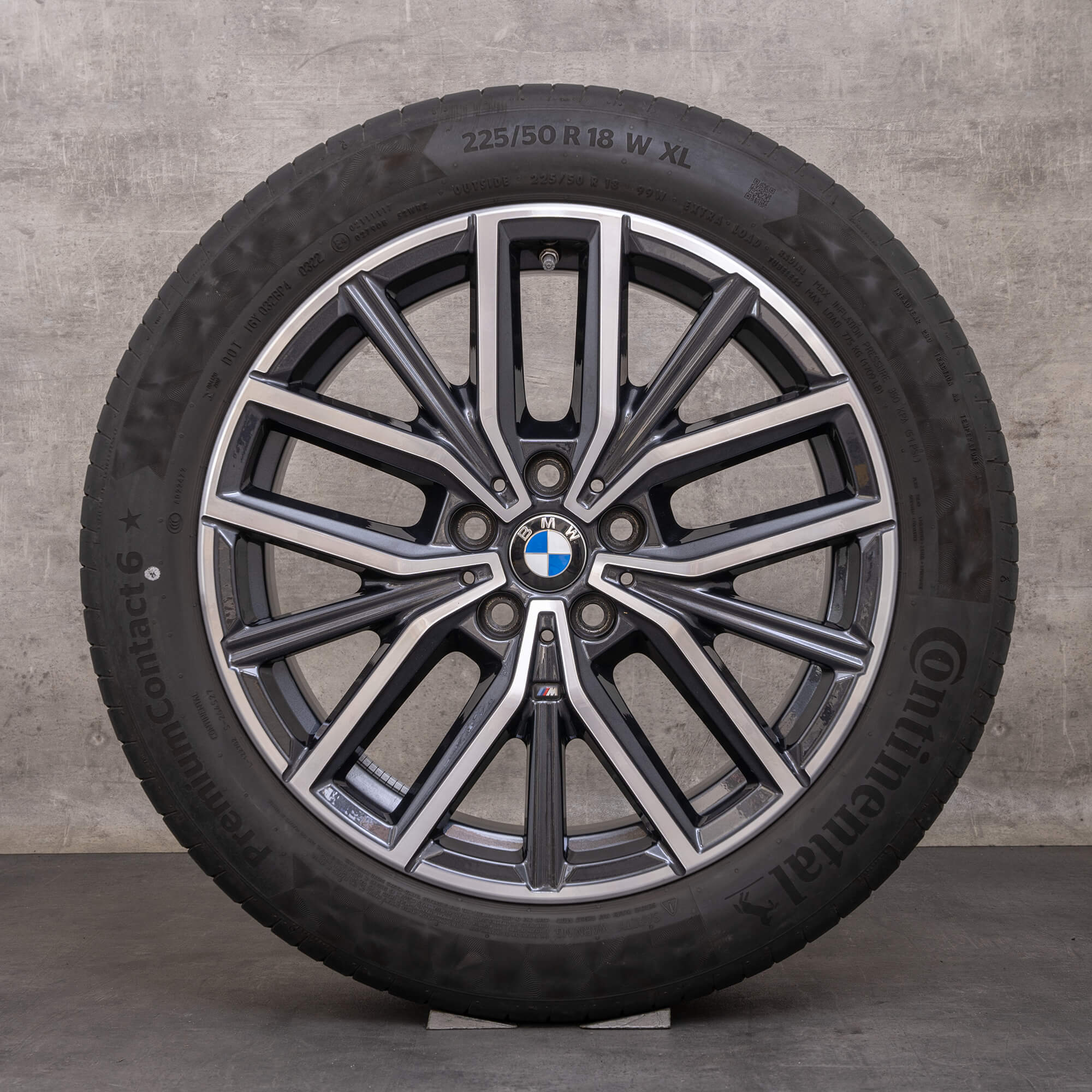 Original BMW X1 iX1 X2 2er Felgen 18 Zoll U11 U10 U06 Active Tourer Sommerräder Styling 838 M 6891179 midnight grey glanzgedreht