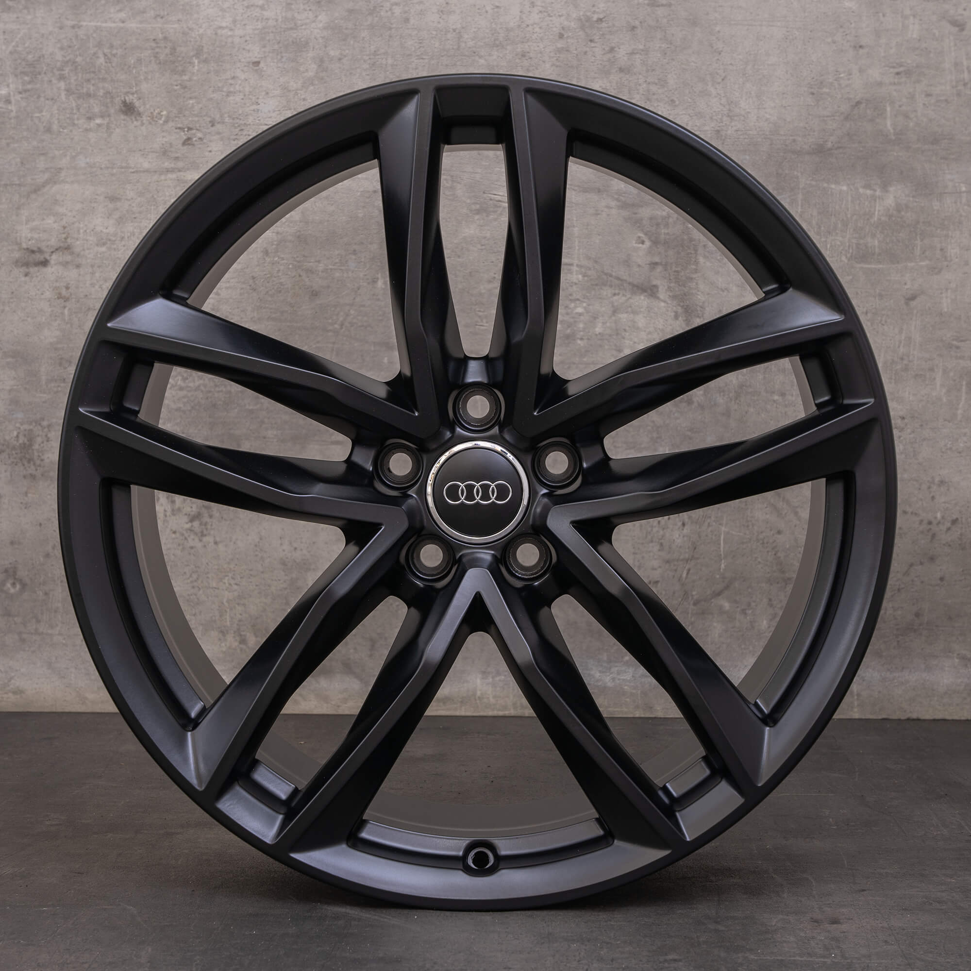 Original Audi A7 S7 RS7 A8 S8 fälgar / fälg 20 tum 4G 4K 4H D4 dubbelekrar svart matt