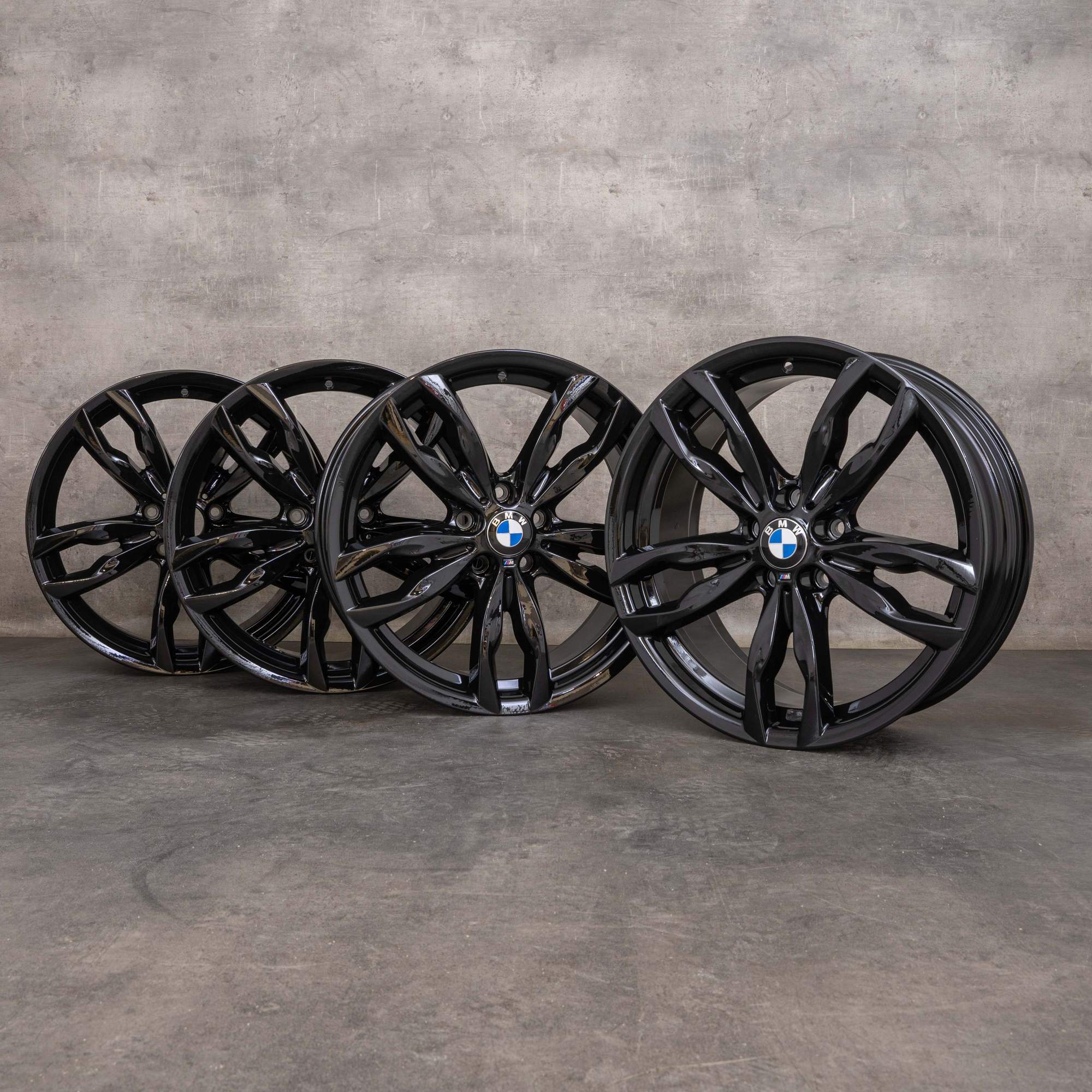 Originalní ráfky na auto BMW řady 5 6 20" F10 F11 F12 F13 F06 Gran Coupé Styling 434 M 7845867 7845868 černá lesklá