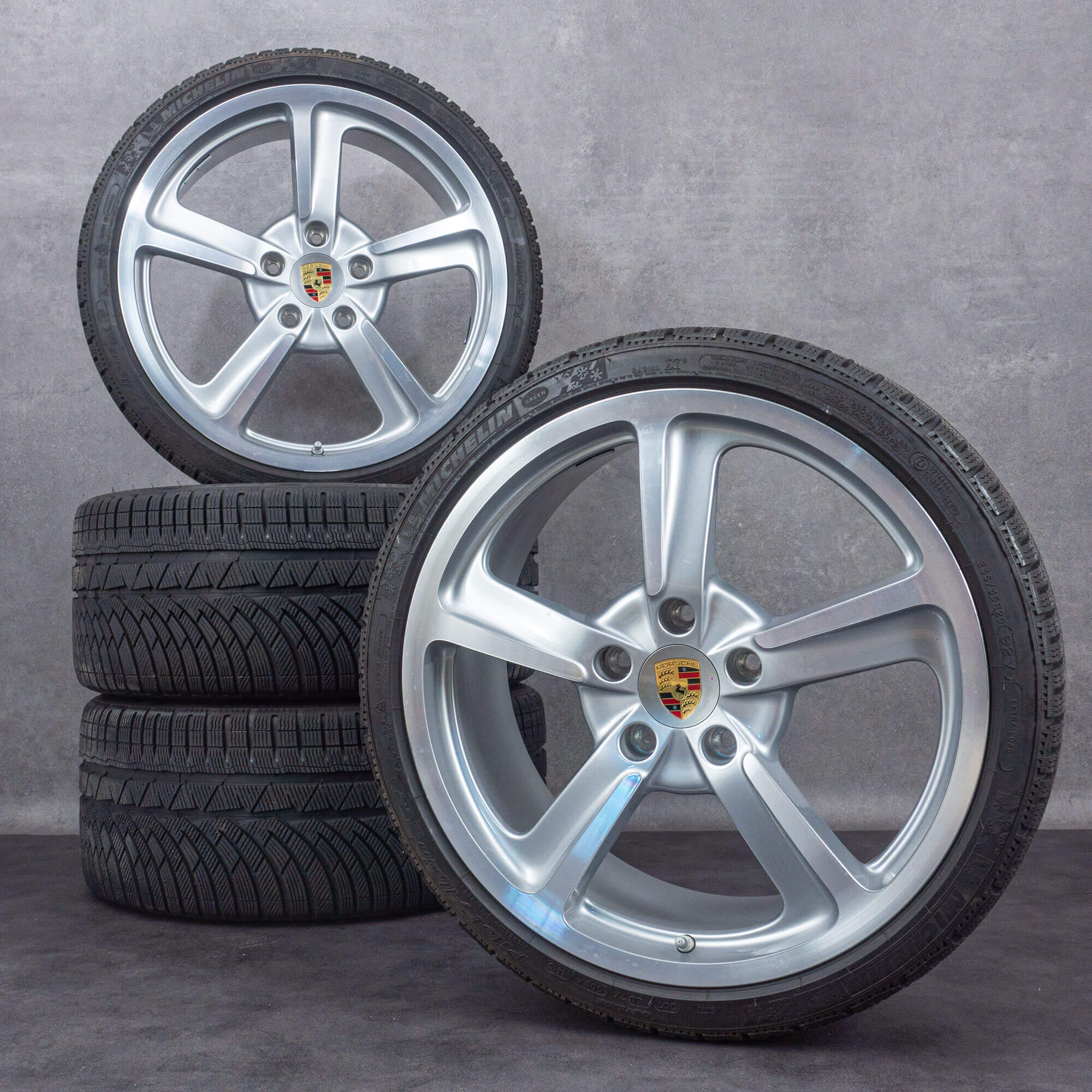 Llantas originales Porsche Boxster Cayman 981 de 20 pulgadas 718 ruedas verano 98136216140 98136216440 GT Plata Metalizado