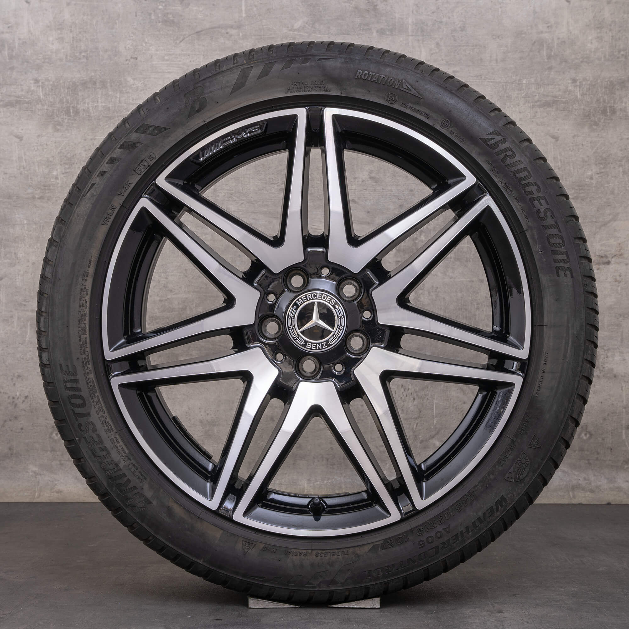 Original Mercedes Benz V-Klasse AMG Winterräder 19 Zoll W447 Vito Felgen A4474015100 schwarz glanzgedreht