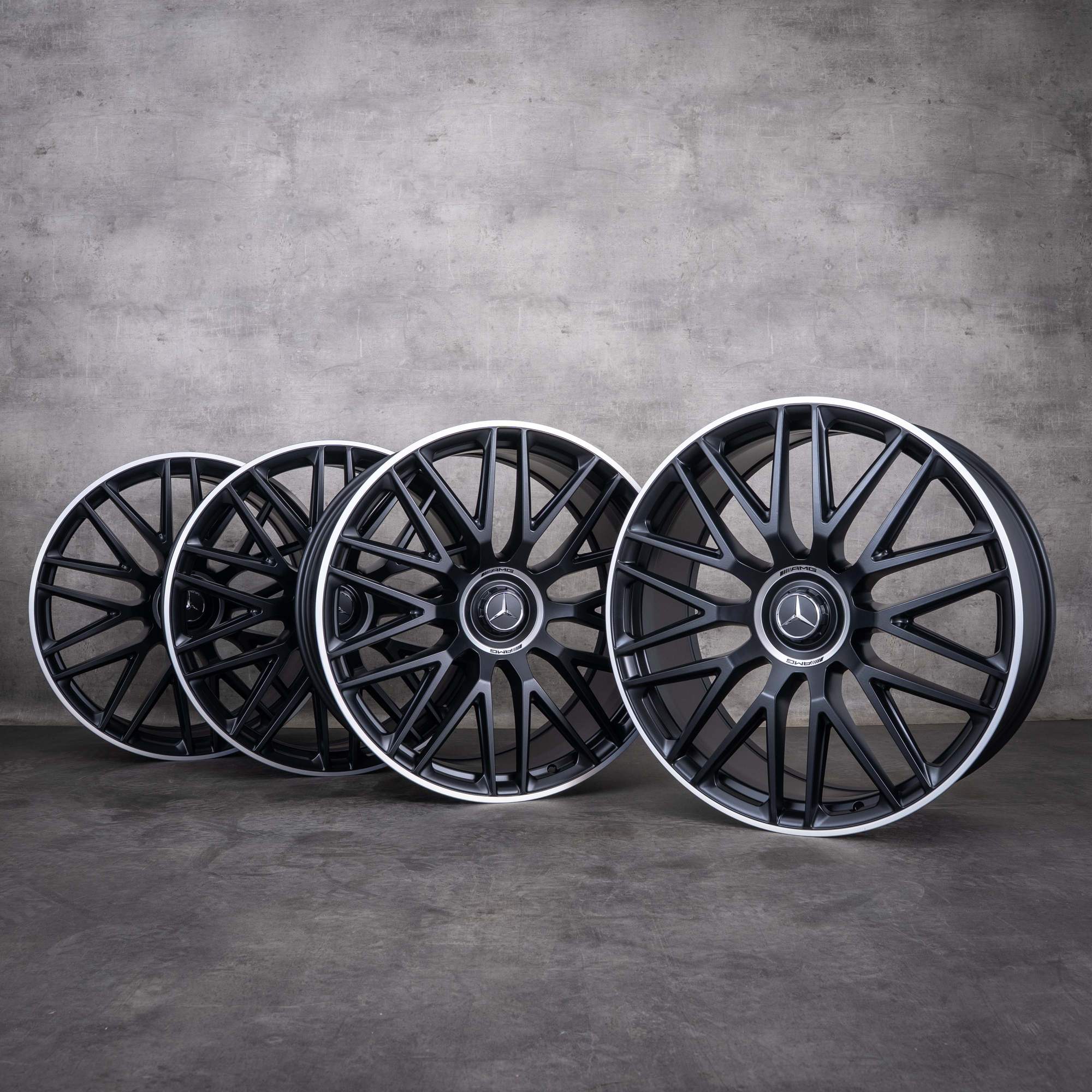 Alkuperäiset Mercedes-Benz GLS 63 AMG -vanteet 23 tuumaa SUV X167 4Matic A1674018500 A1674018600 mattamusta diamond cut UUDET