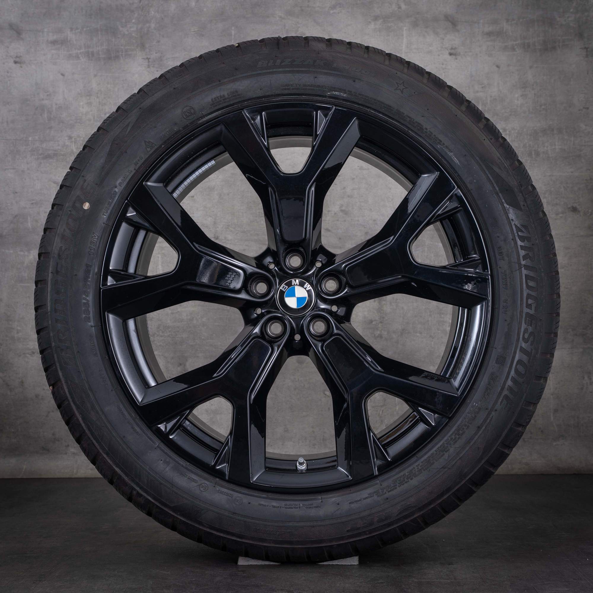 Originale BMW X7 vinterhjul 21 tommer G07 felger Styling 752 6885461 svart glans