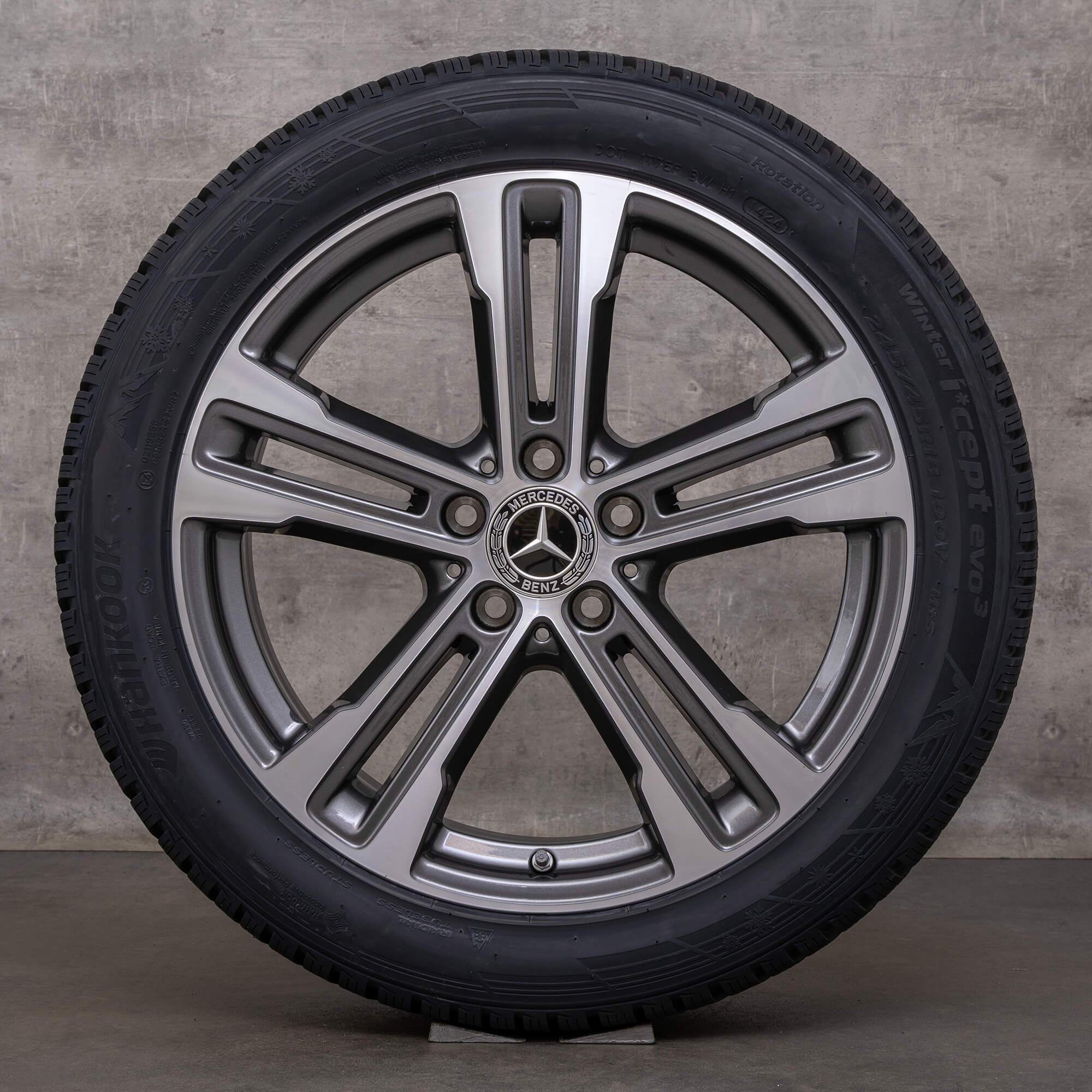 Original Mercedes Benz E-Klasse AMG Winterräder 18 Zoll W213 S213 C238 A238 A2134015700 himalaya grey glanzgedreht NEU