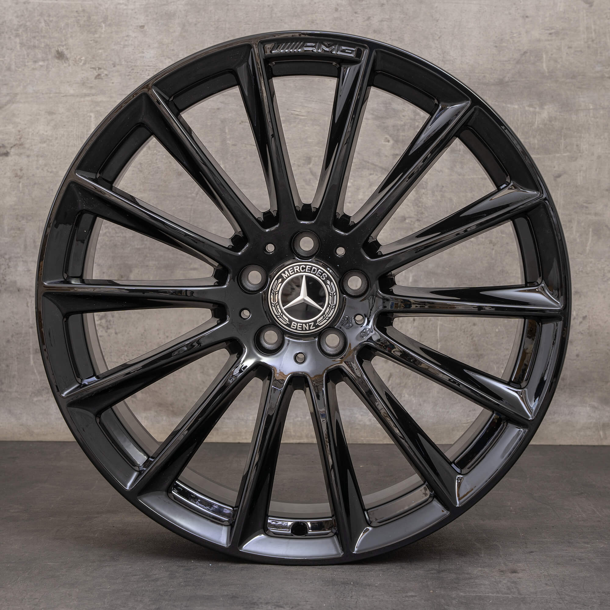 Autentico Mercedes Benz Classe S AMG cerchi 20 pollici W223 V223 X223 A2234011500 A2234011600 nero lucido