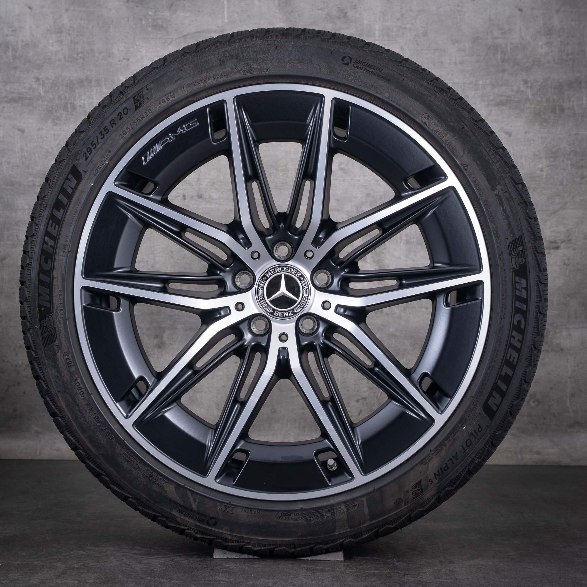 Original Mercedes Benz E-Klasse E53 AMG Hybrid  Winterräder 20 Zoll W214 S214 Felgen A2144011100 A2144011200 schwarz glanz glanzgedreht