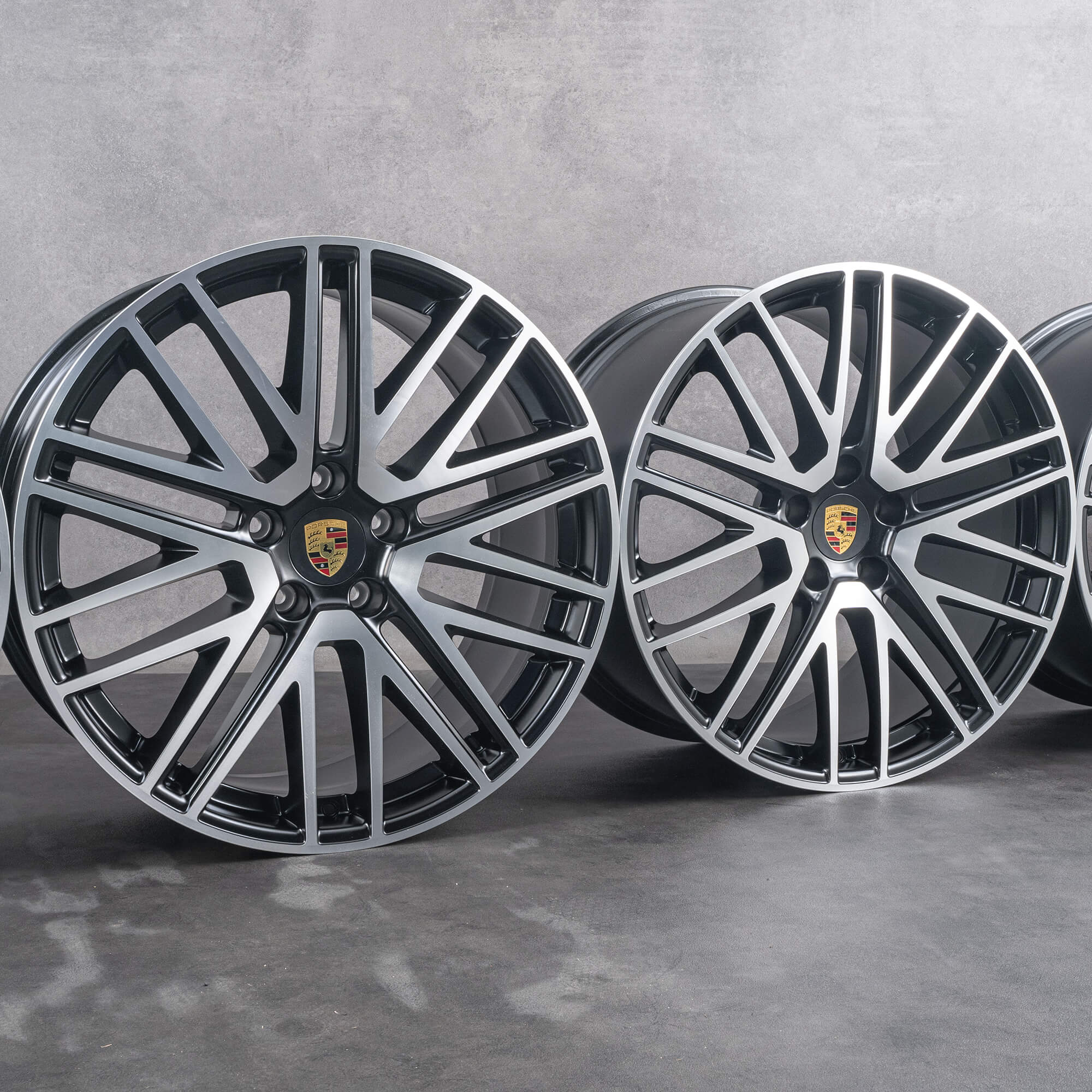 Original Porsche Cayenne E3 II Coupe Felgen 9YA II 22 Zoll 911 Turbo Design Neu