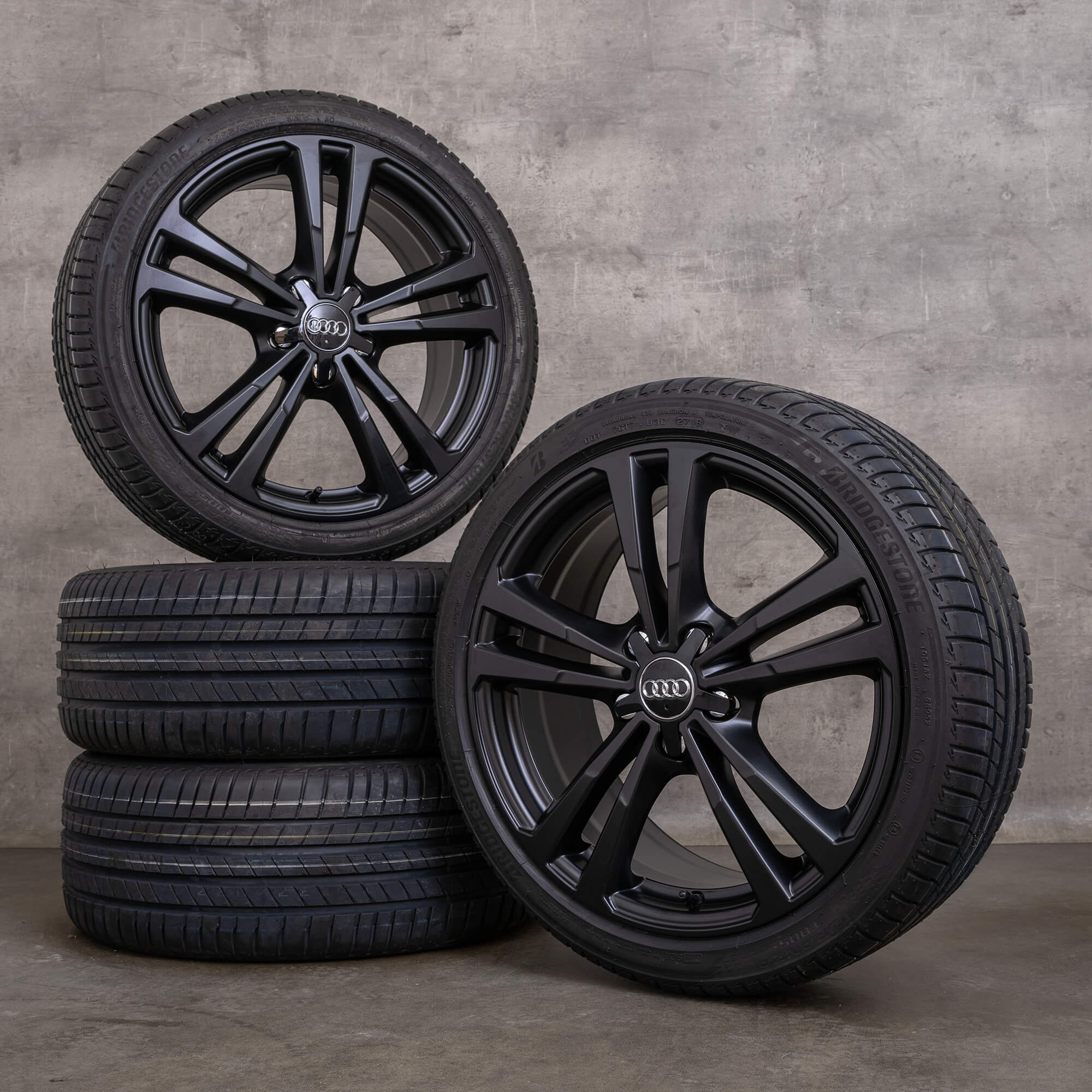 OEM Audi A3 S3 rims 18 inch 8V summer wheels 8V0601025AJ black matt