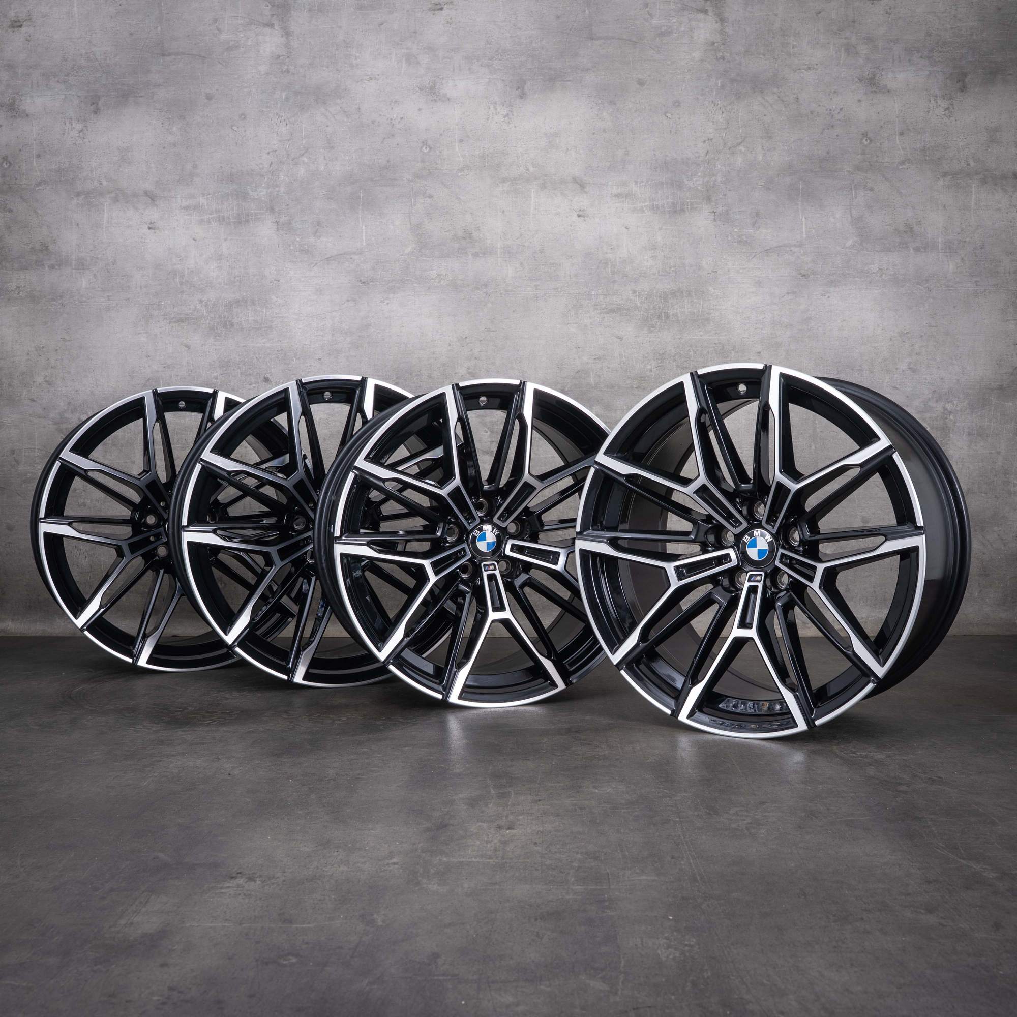 Jantes oem BMW M2 M3 M4 19 et 20 pouces G87 G80 G81 G82 G83, style 930 M, références 7882869 7882870, finition noire polie