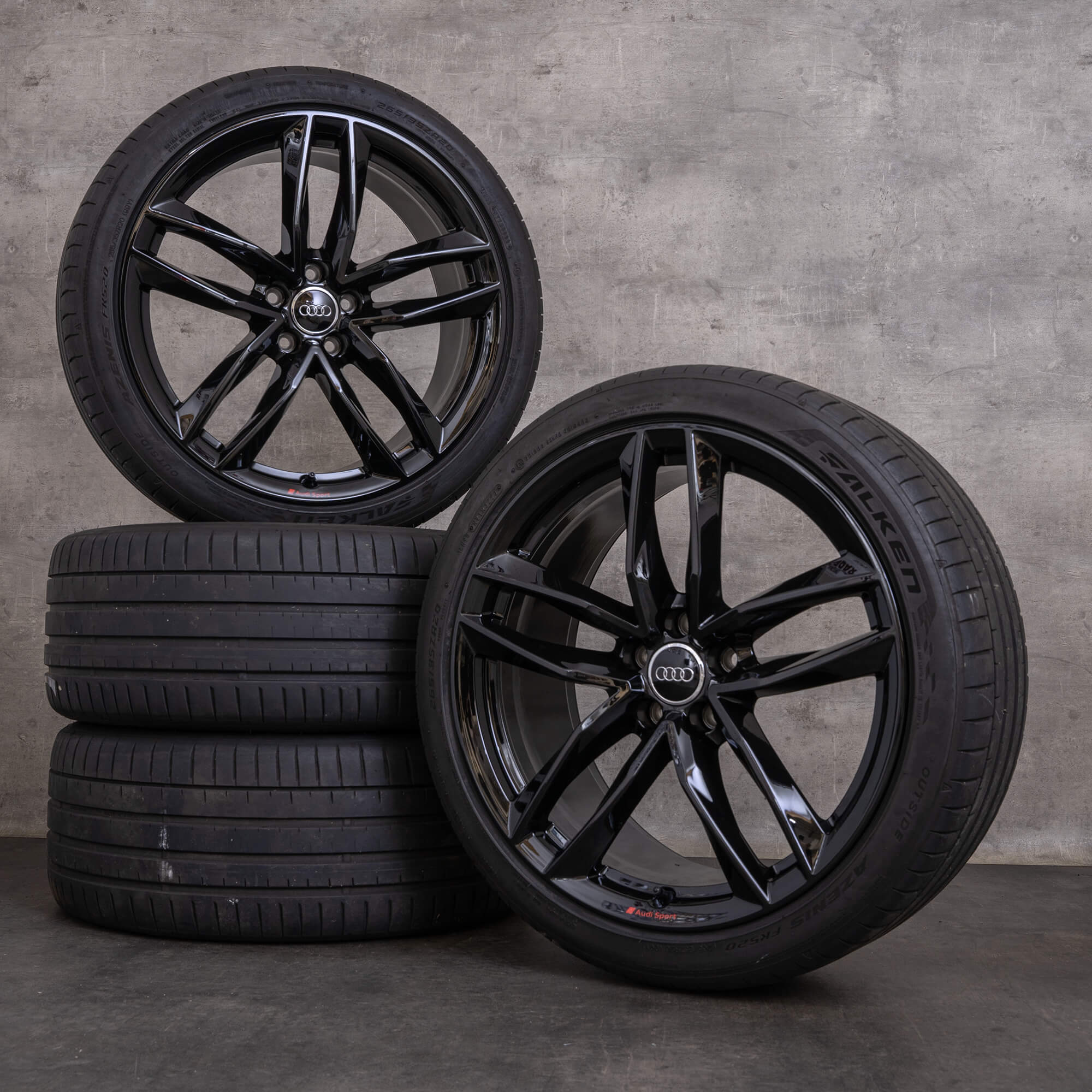 Originele Audi A7 S7 winterwielen 20 inch 4G C7 velgen 4H0601025BS zwart glanzend