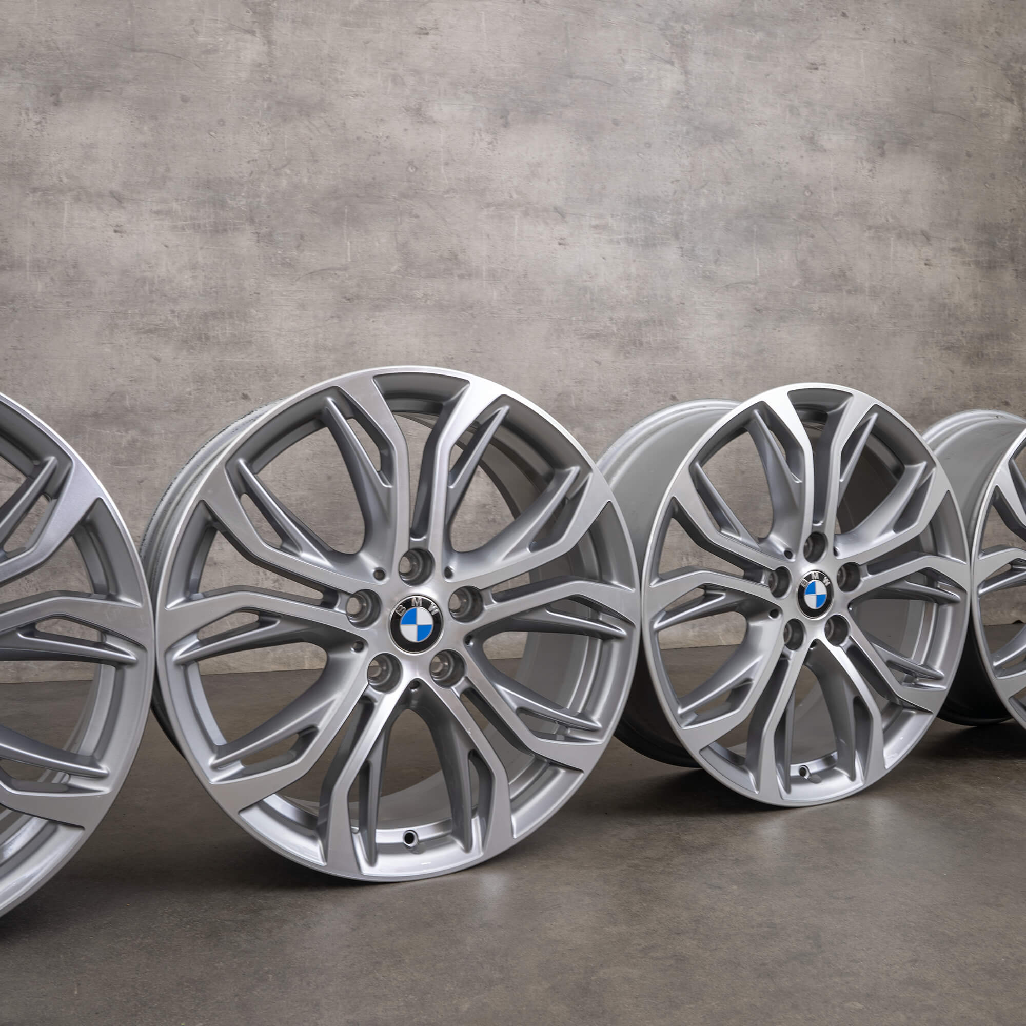 BMW X1 F48 X2 F39 18 inç jantlar stil 566 alüminyum 6856067 ferrik gri