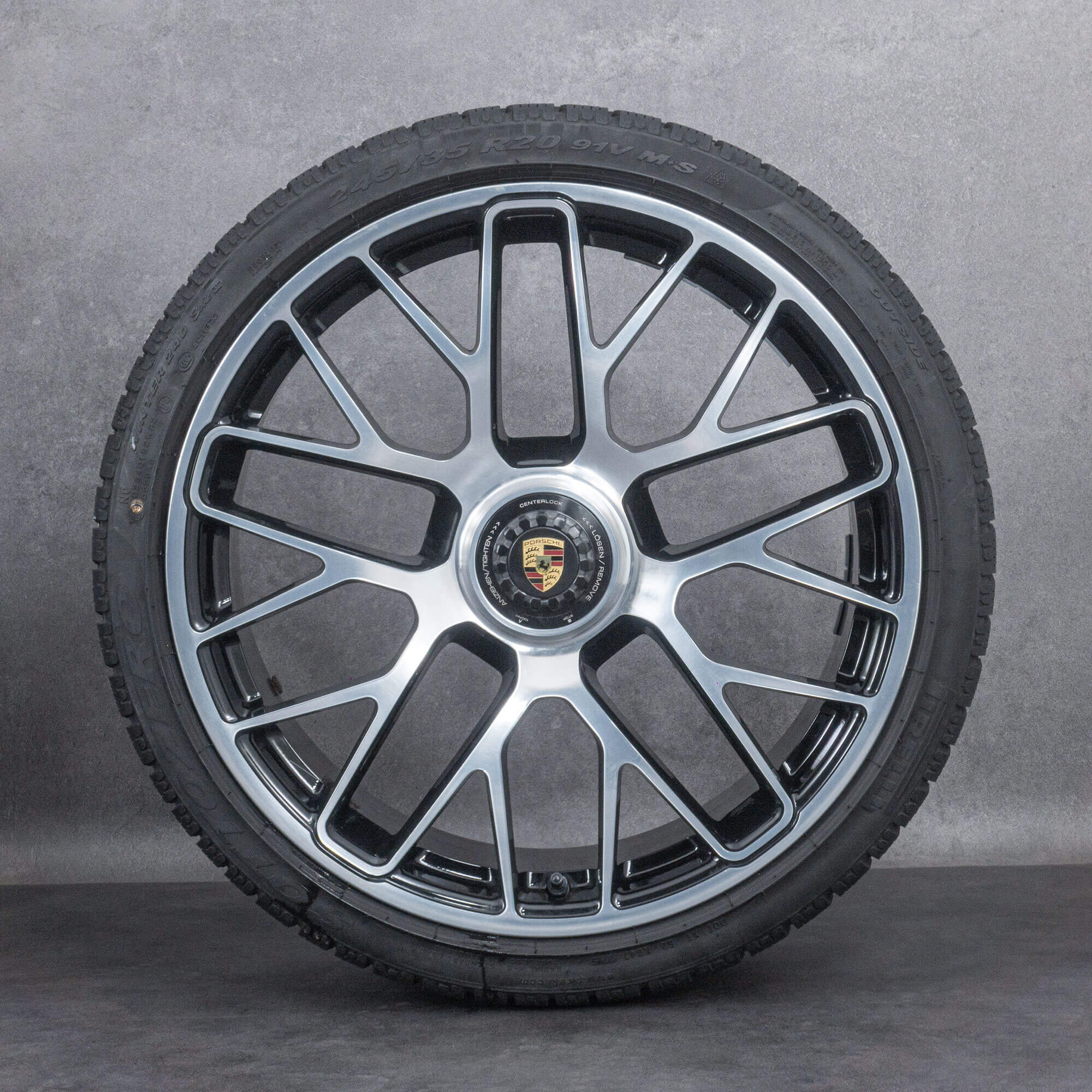 Originální 20 palcové ráfky Porsche 991 GT3 Winterrder s homologovaným středovým zámkem