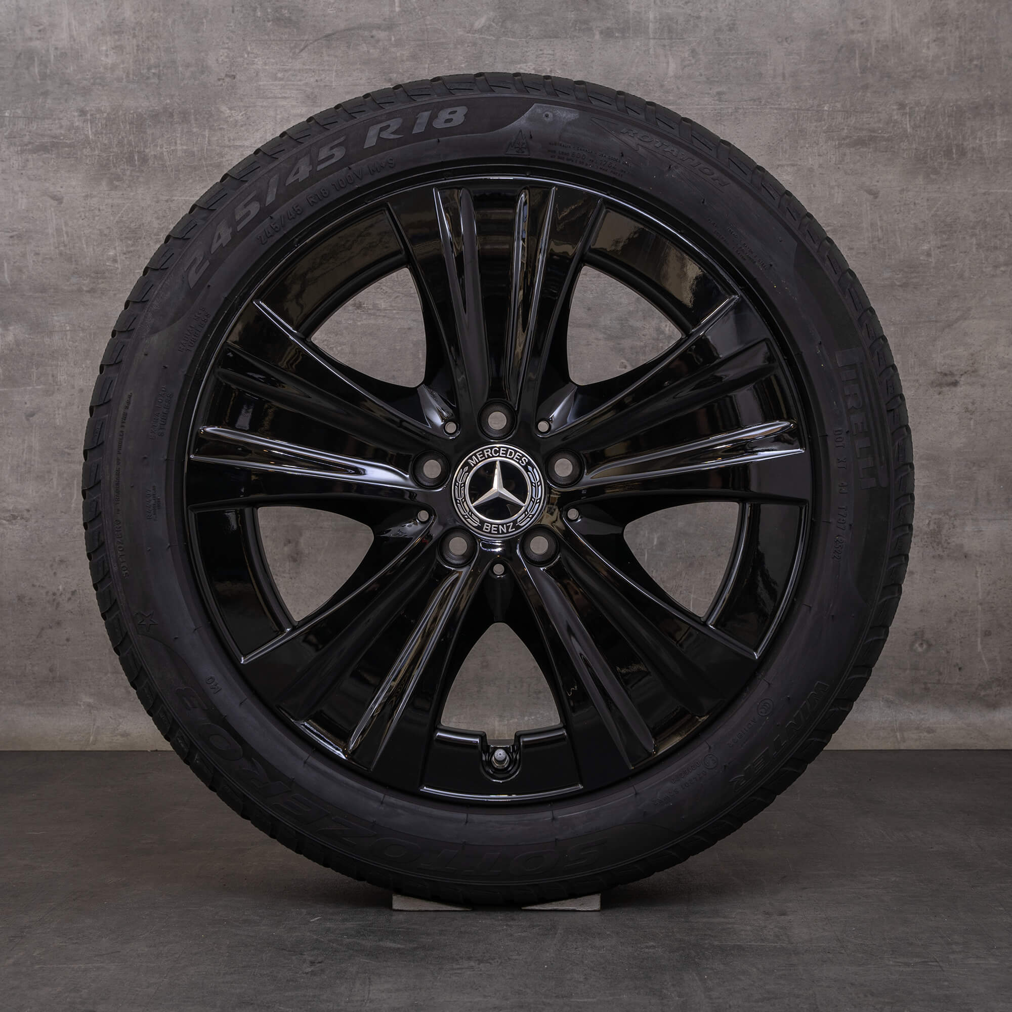 Oryginał Mercedes Benz Klasa E koła zimowe 18 cali W213 S213 C238 A238 Felgi A2134013700 A2134015300 czarny błyszczący