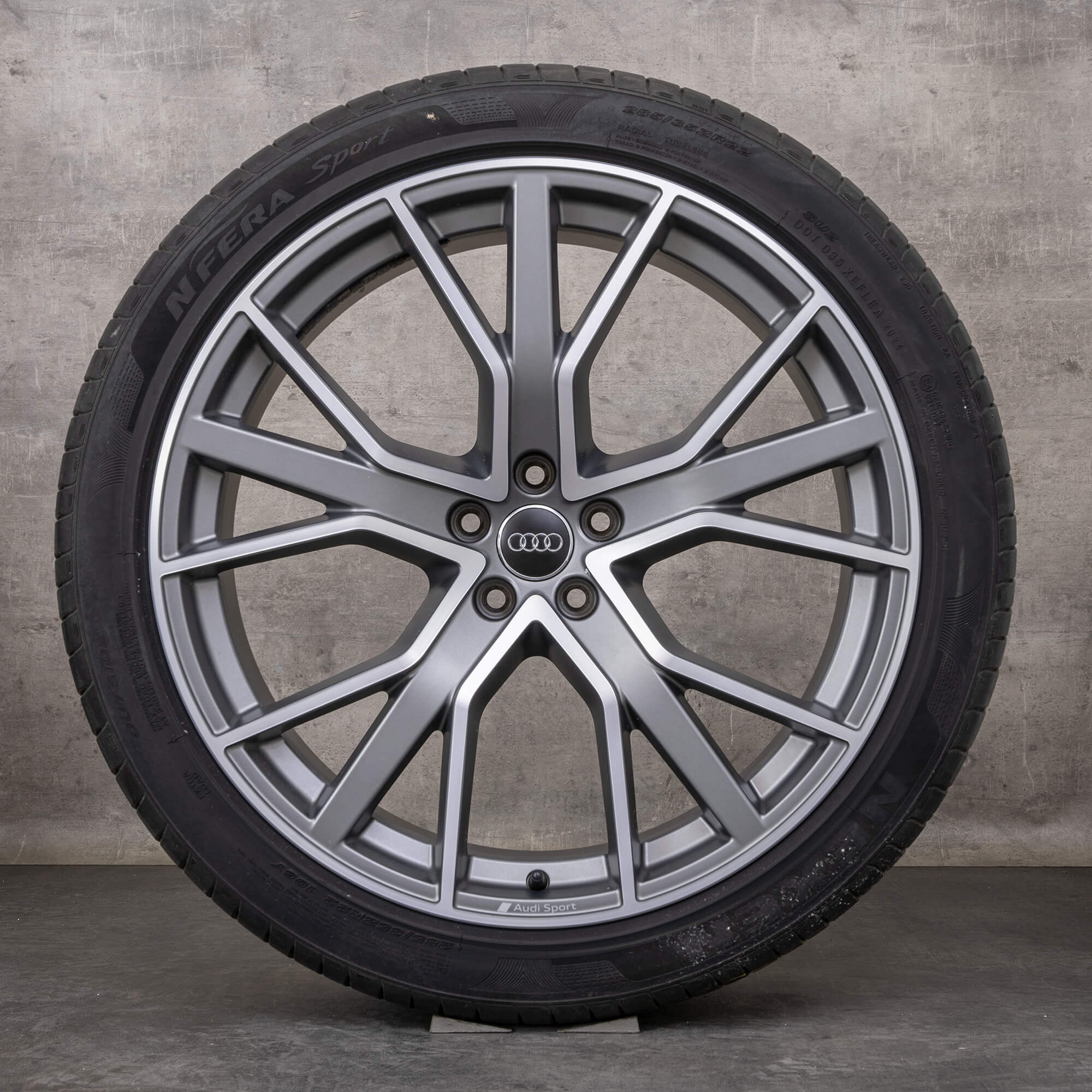 OEM Audi Q7 SQ7 snow tire packages 22 inch 4M rims 4M0601025CP titan matt glossy turned