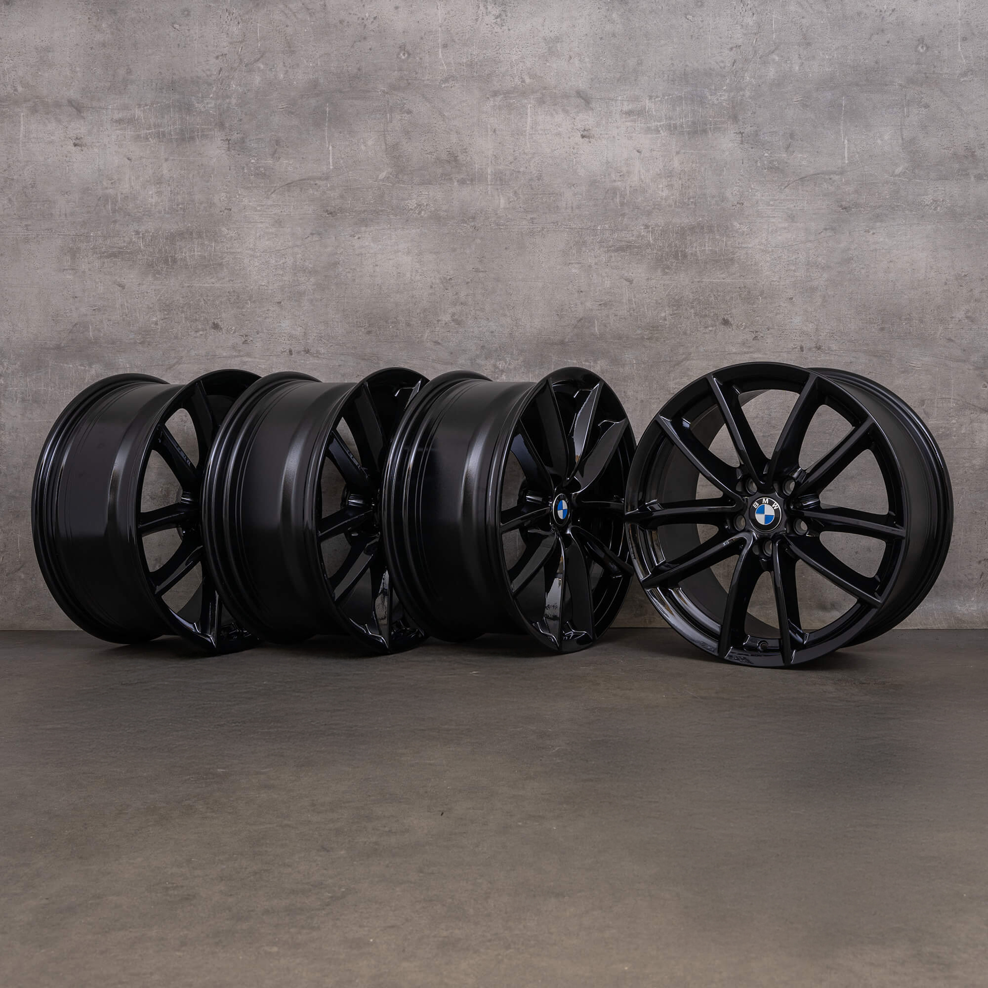 Jantes d'origine BMW X5 X6 18 pouces G05 G06 Styling 618 noir brillant 6880684 NEUF