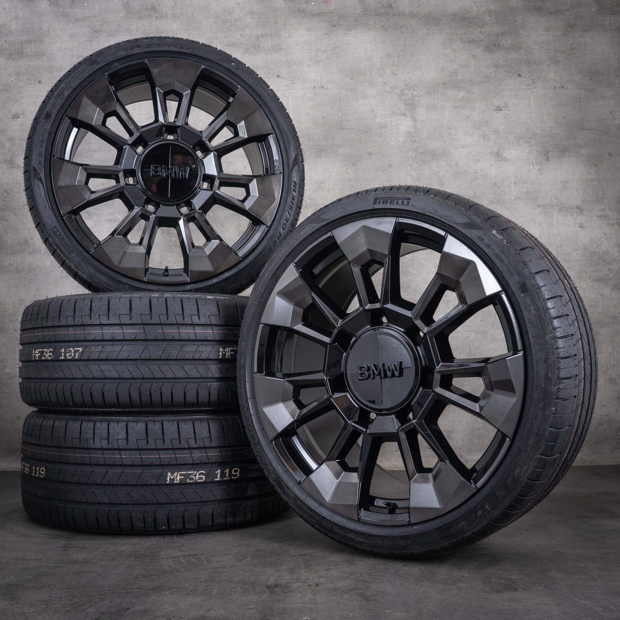 Original BMW XM Felgen 23 Zoll G09 Sommerräder Styling 923 M 1543991 1543992 schwarz glanzgefräst