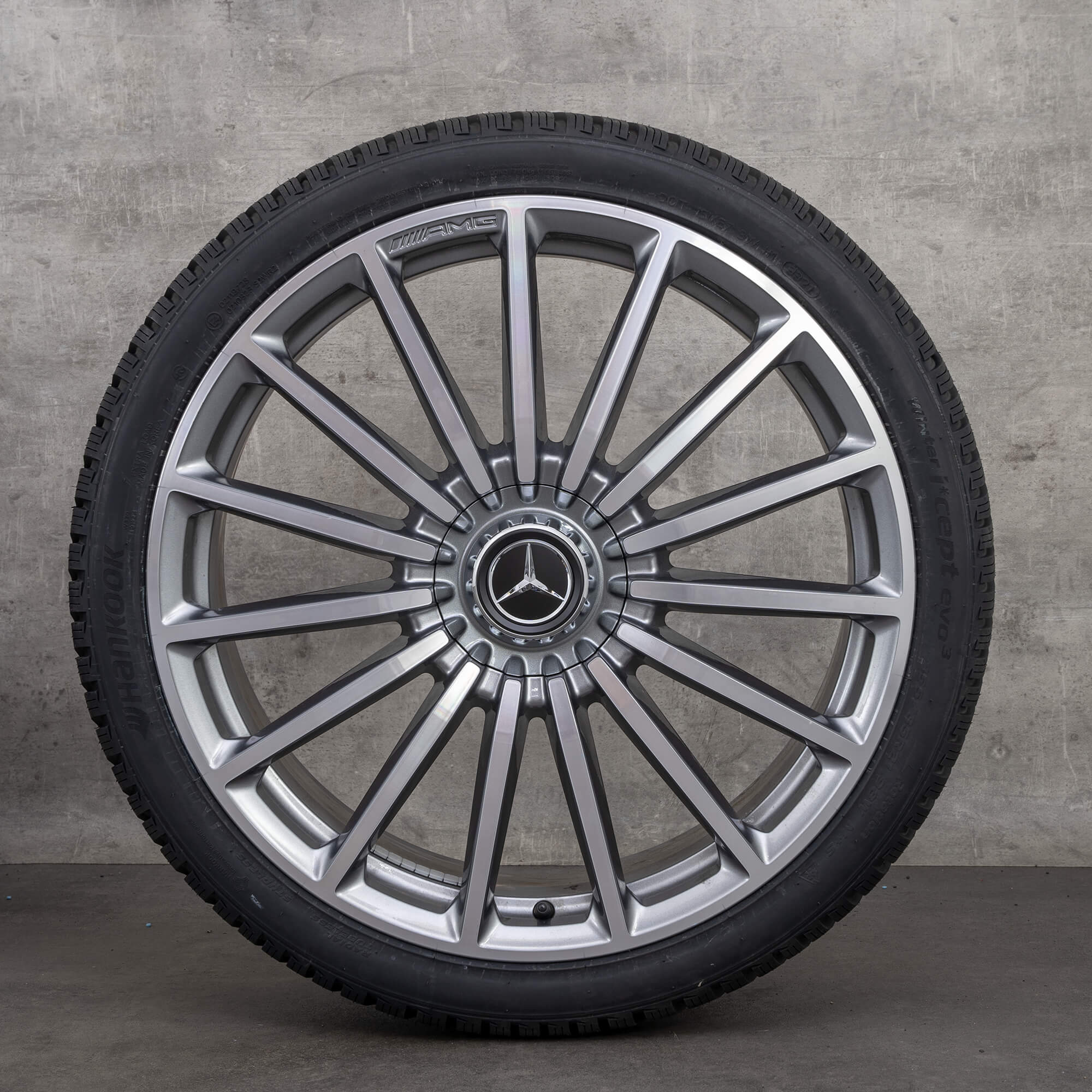 Alkuperäiset Mercedes Benz GLA GLB 35 45 AMG talvirenkaat 21 tuuman X247 H247 vanteet A2474012200 himalajanharmaa kiillotettu UUSI