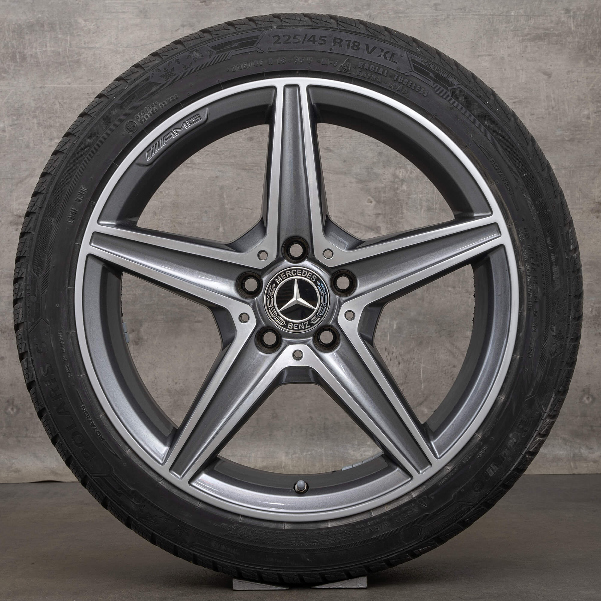AMG 18 inç jantlar Mercedes Benz C-Class W205 C205 A205 S205 kış jantları