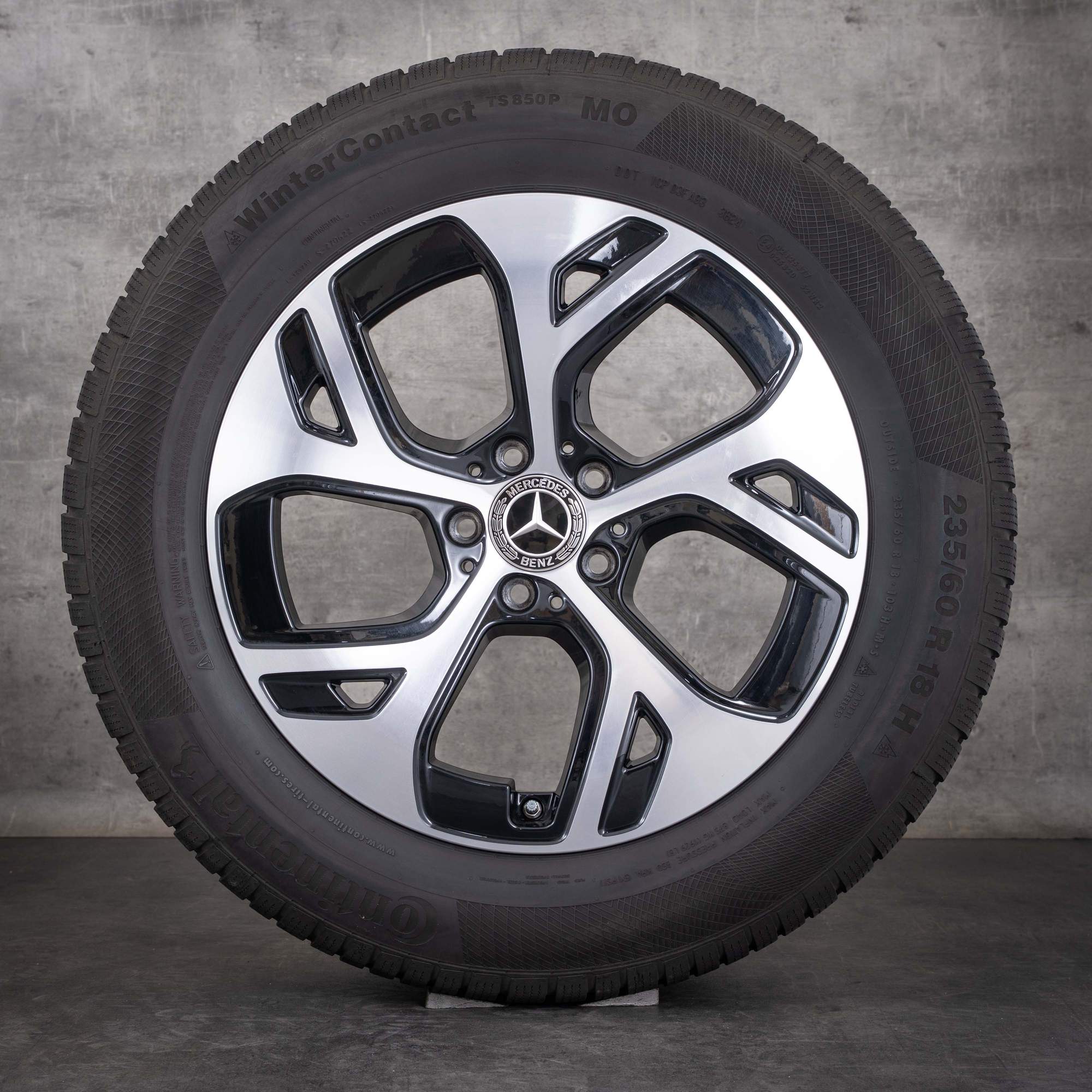 Alkuperäiset Mercedes-Benz GLC -talvirenkaat 18 tuumaa C254 X254 & Hybridit-vanteet A2544010100 A2544014700, kiillotettu musta