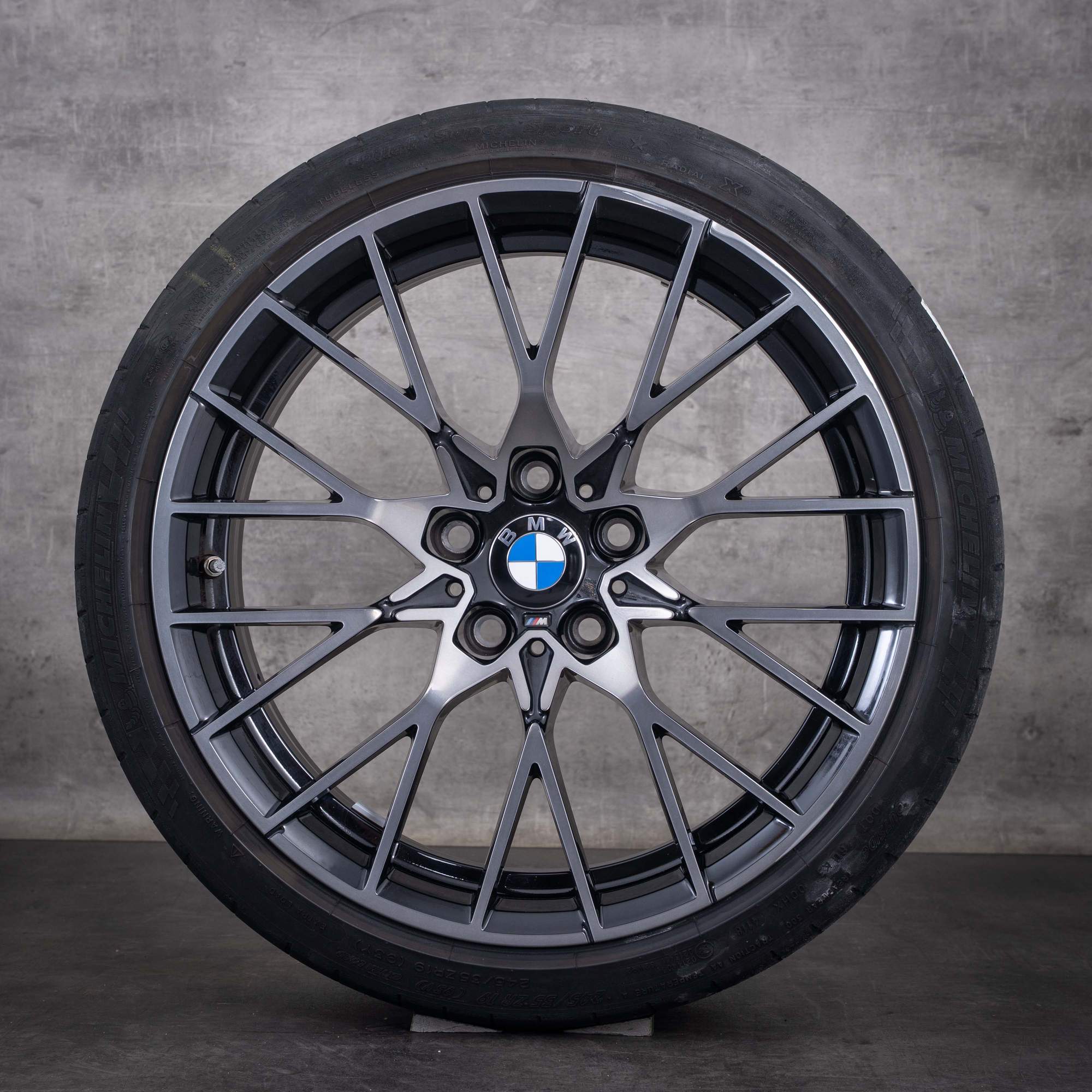 Original BMW M2 Winterräder 19 Zoll F87 Felgen Styling 788 M 8073847 8073848 schwarz glanzgedreht