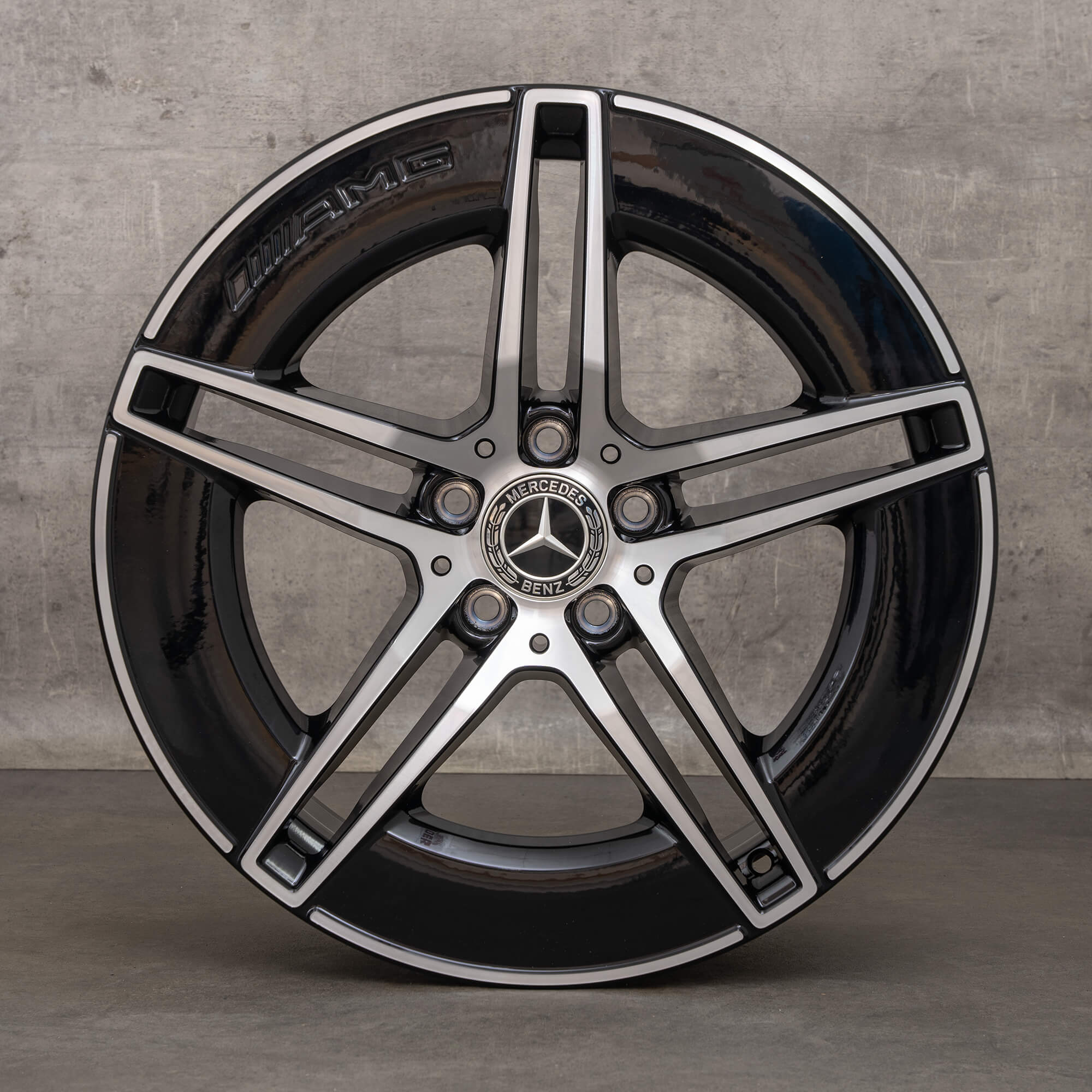 Original Mercedes Benz E-Klasse AMG Felgen 19 Zoll W214 S214 A2144010300 schwarz glanzgedreht NEU