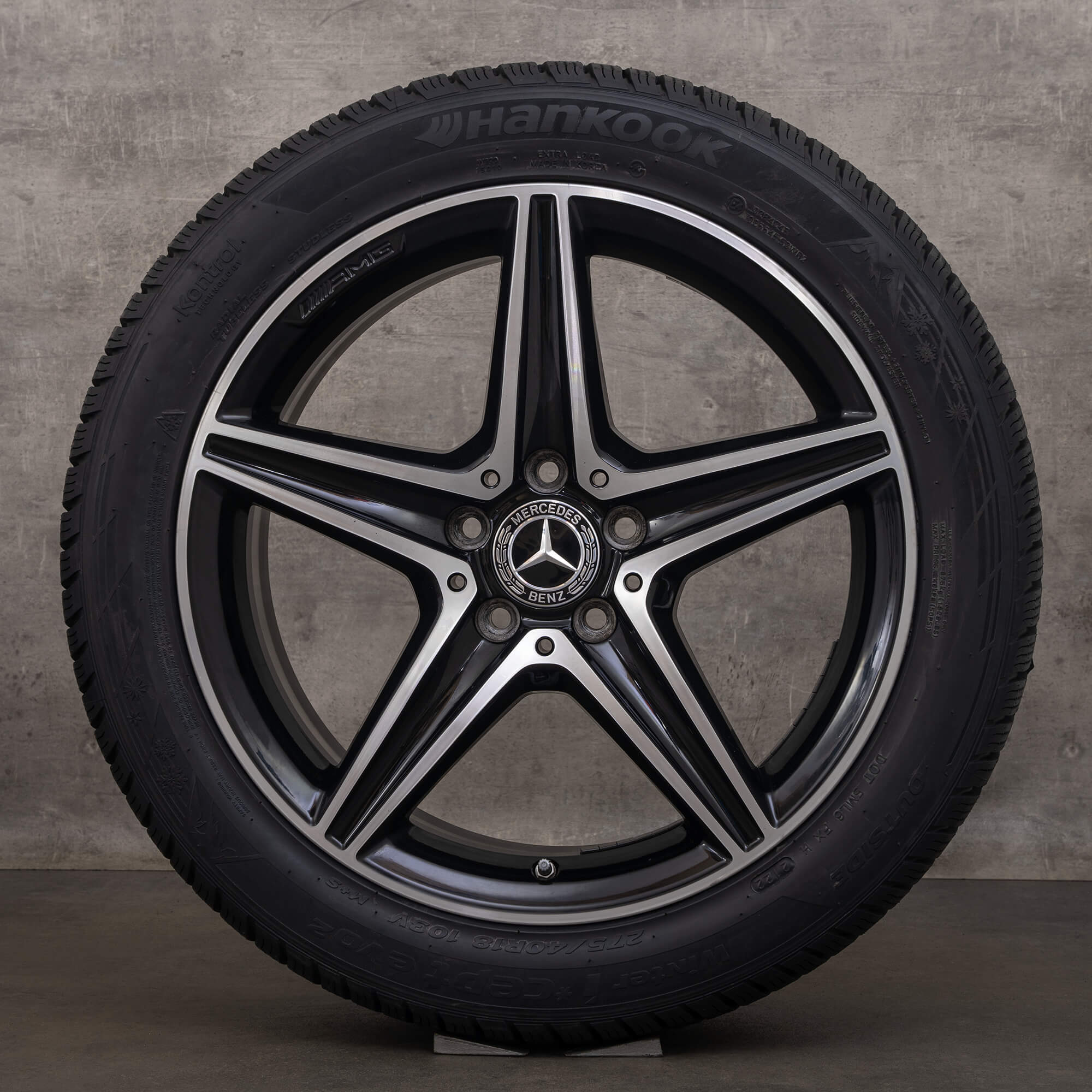 Original AMG Mercedes Benz E-Klasse Felgen 18 Zoll W213 S213 A238 C238 Winterreifen A2134011800 A2134011900 schwarz Winterräder