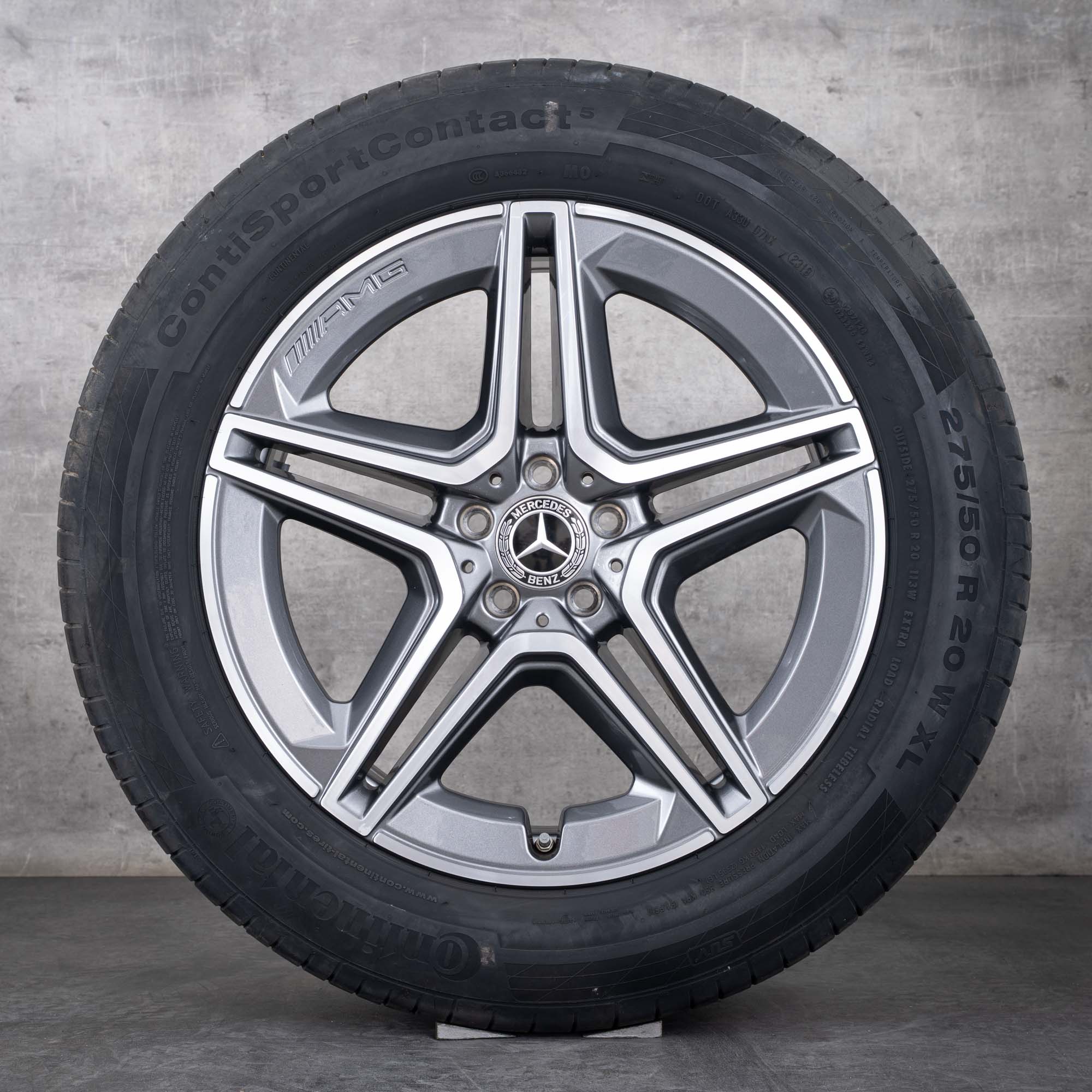 Oryginalne koła zimowe Mercedes Benz GLE & 53 AMG 20 cali X167 C167 Felgi A1674013200 A1674013300 himalaya szary polerowany