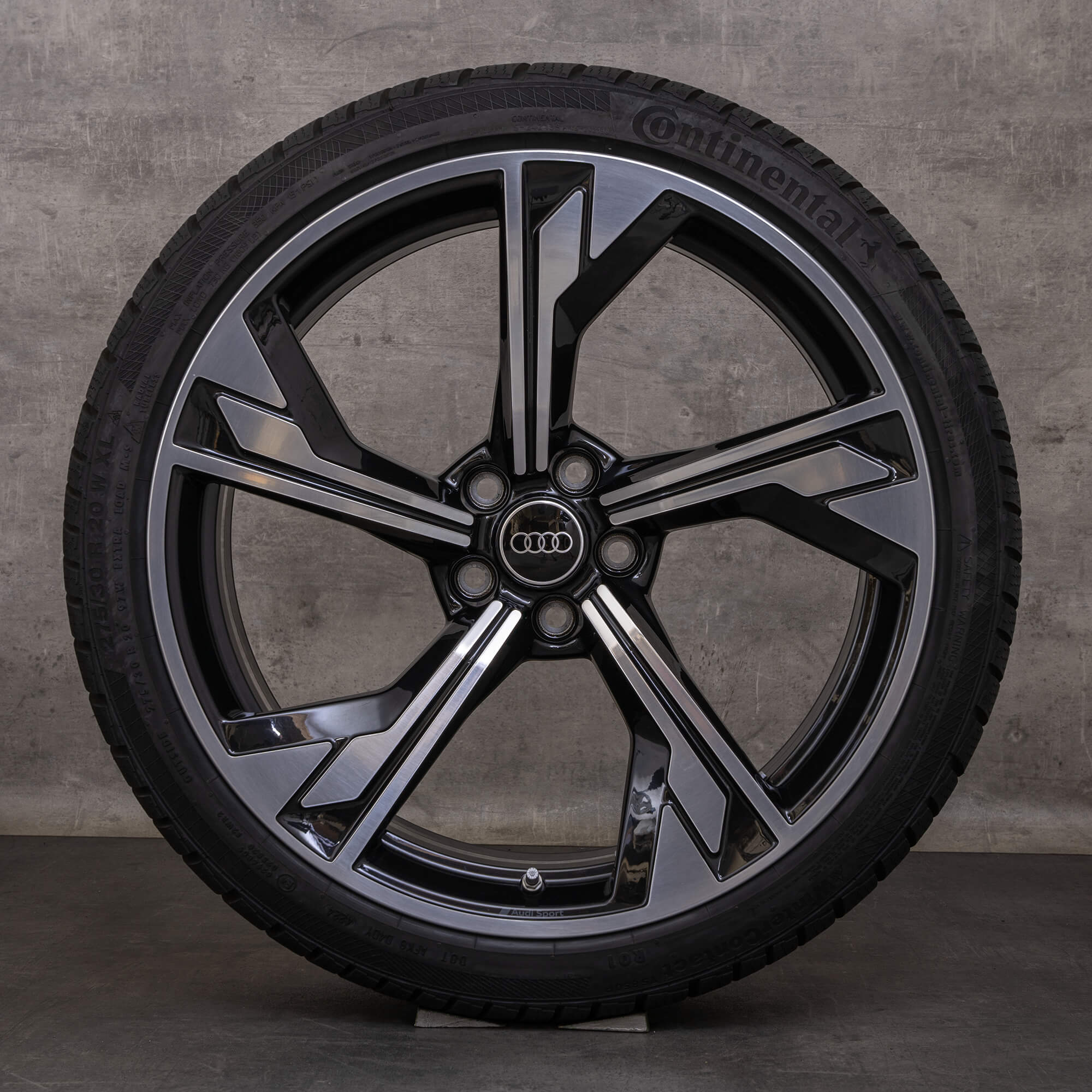 Llantas originales Audi RS4 RS5 20 pulgadas B9 8W F5 ruedas de verano Bandera 8W0601025DT negro brillante torneado NUEVO