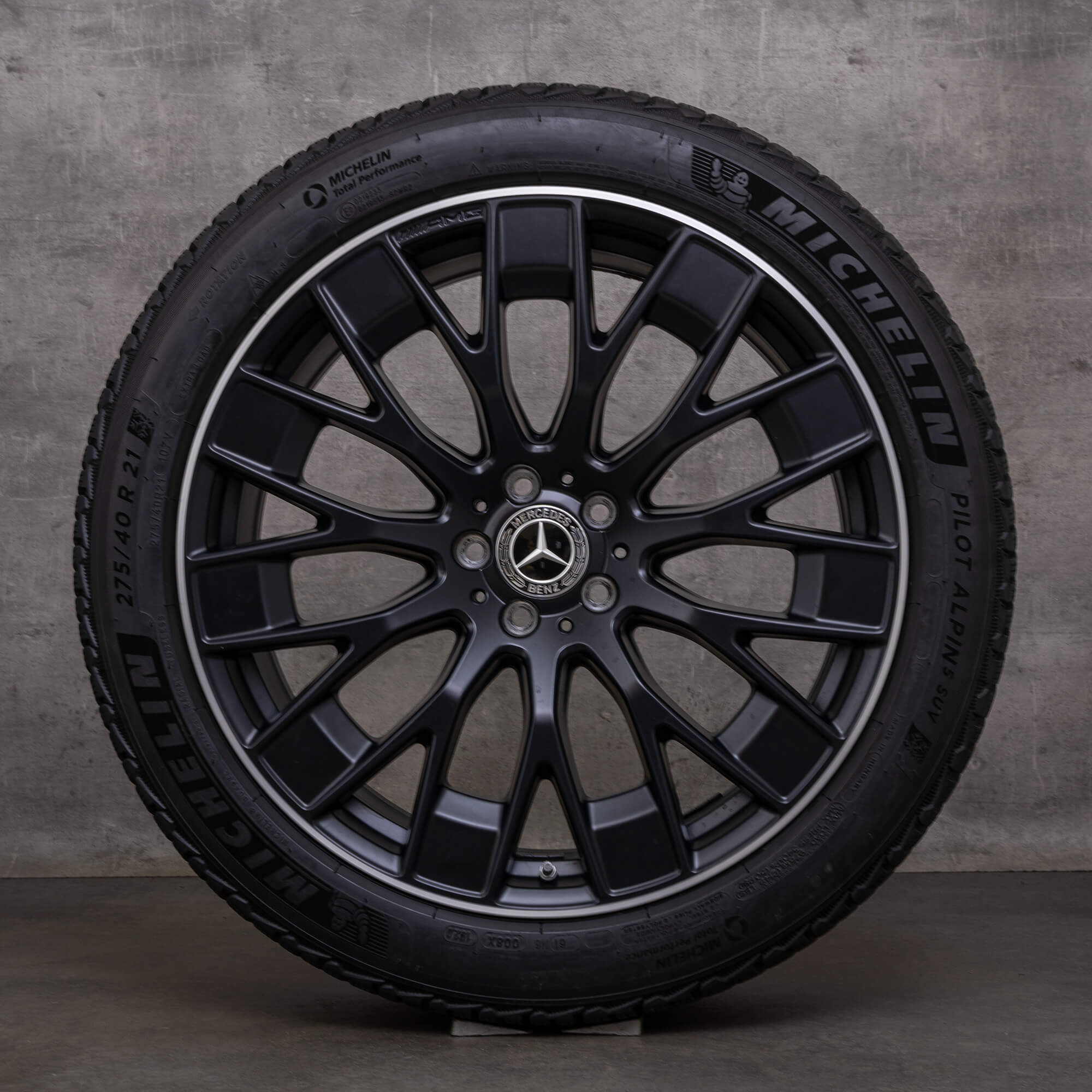 Original AMG Mercedes Benz EQE 43 53 Winterräder 21 Zoll X294 Felgen A2944011500 schwarz matt glanzgedreht