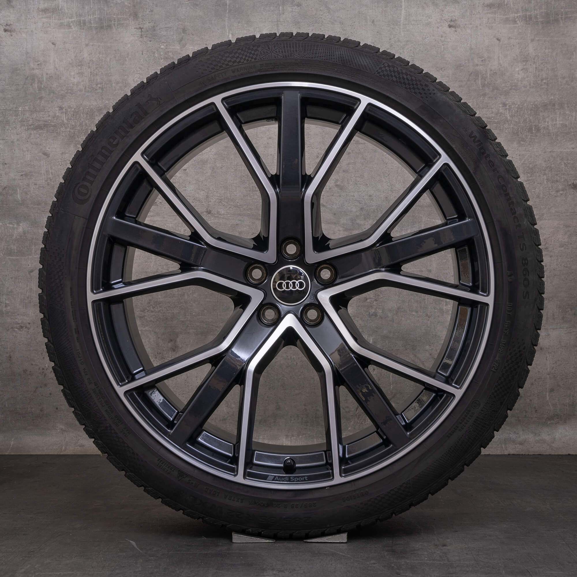 Oryginał Audi Q7 SQ7 felgi 22 cale 4M koła letnie 4M0601025CP czarne polerowane