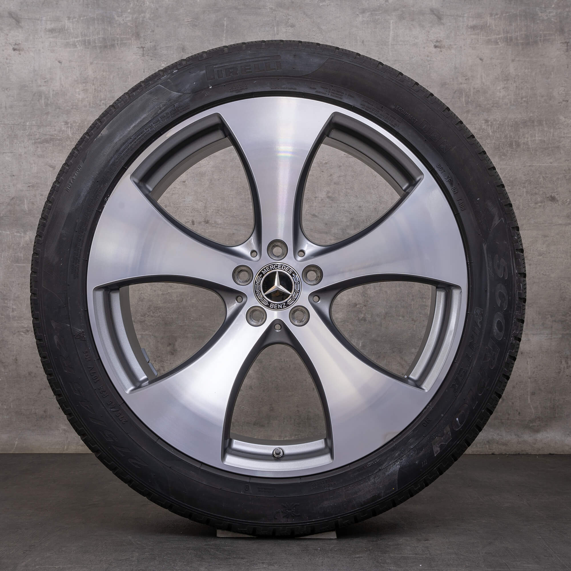 Alkuperäiset Mercedes Benz GLE talvirenkaat 21 tuuman C292 vanteet A2924010400 A2924010500 himalajanharmaa kiillotettu