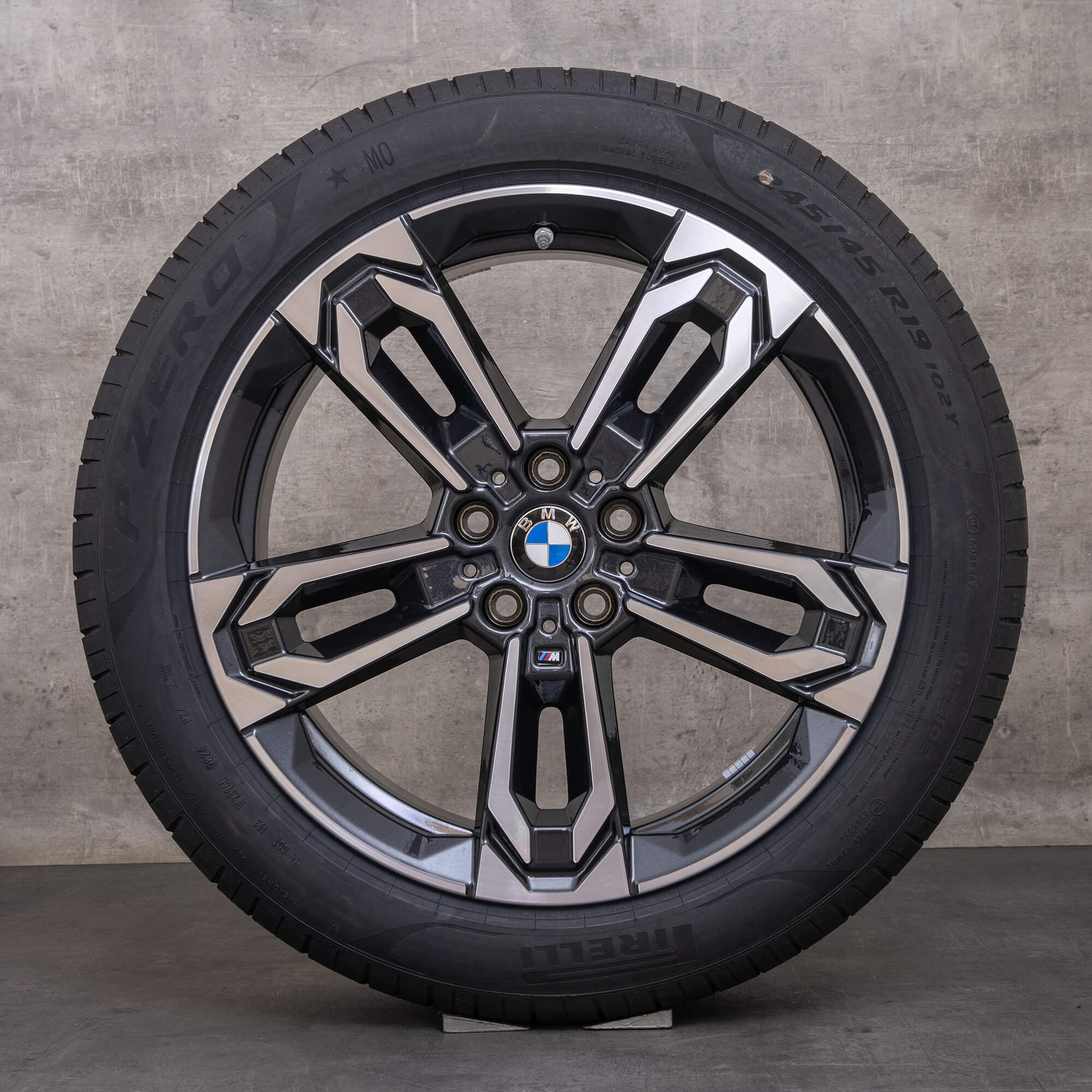 Originale BMW X1 iX1 X2 cerchi 19 pollici U10 U11 Sommerrder Styling 871 M 5A1E230 orbit grey lucido tornito