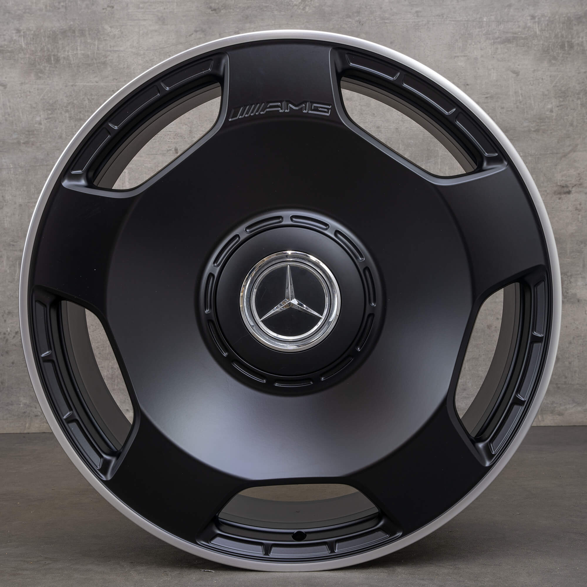 OEM Mercedes Benz G-Class G63 AMG Rims 22 inch W463 W465 Monoblock A4634014100 black matt glossy turned
