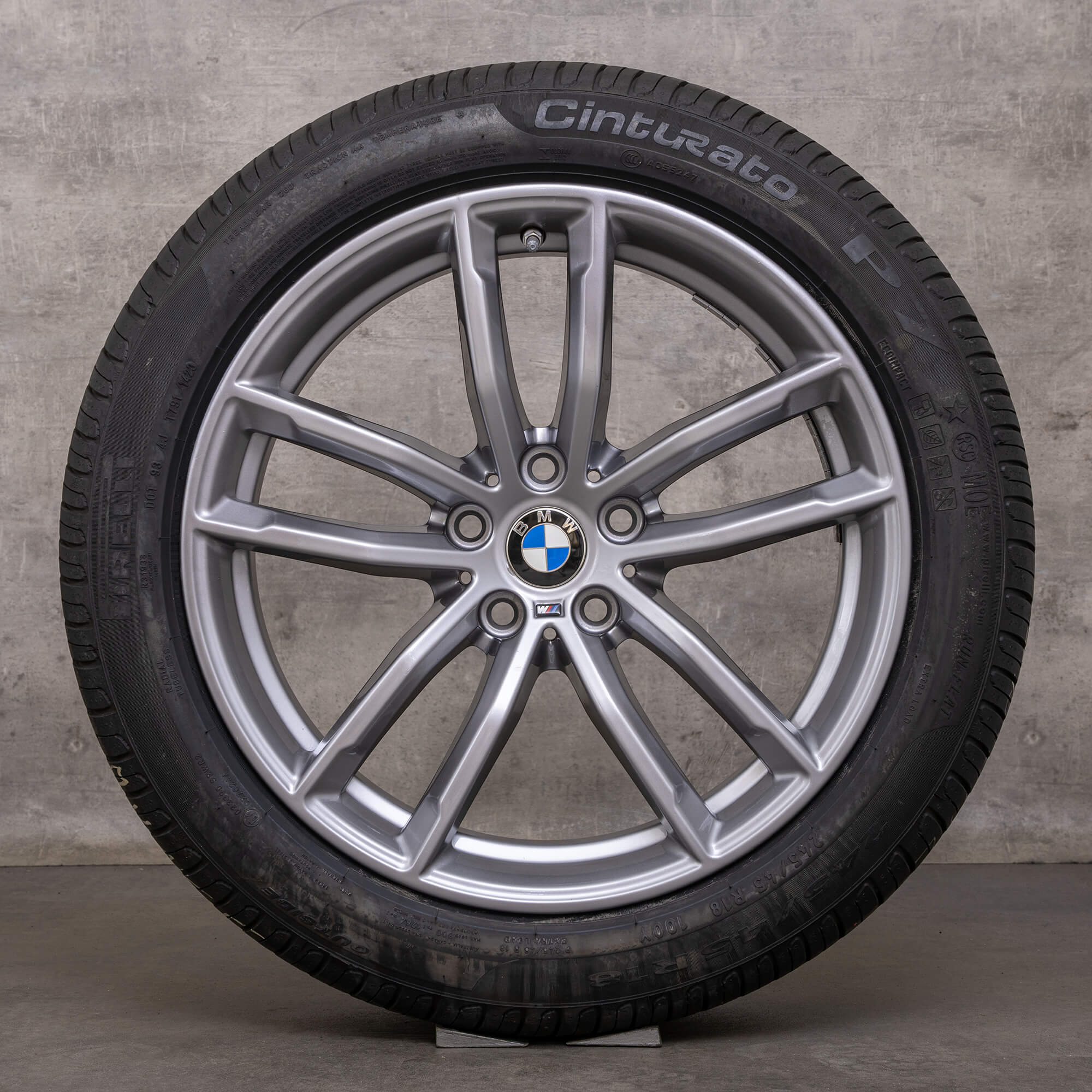 Jantes originais BMW Série 5 de verão 18 polegadas G30 G31 estilo 662 M 8093405 8093406 ferricgrey