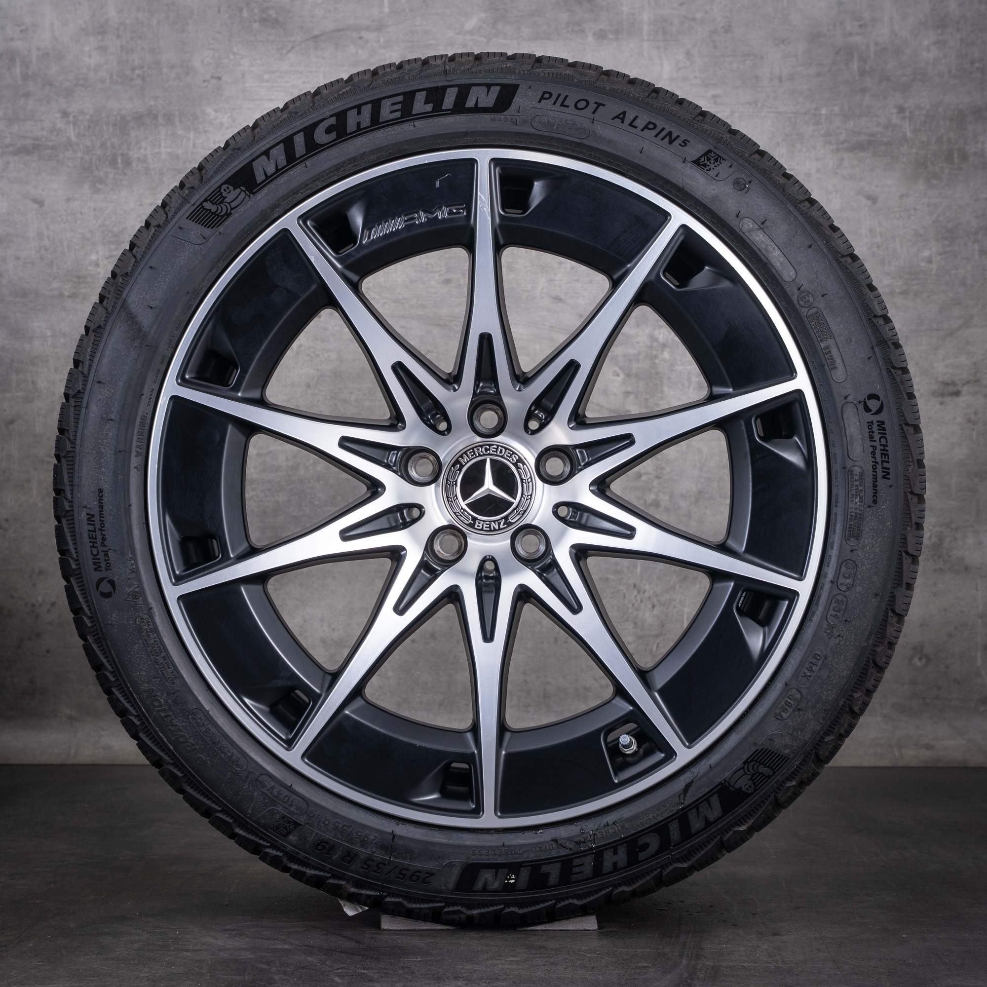 OEM Mercedes-Benz CLE 53 AMG 19inch winter wheels C236 A236 rims A2364012700 A2364012800 matte black diamond cut finish