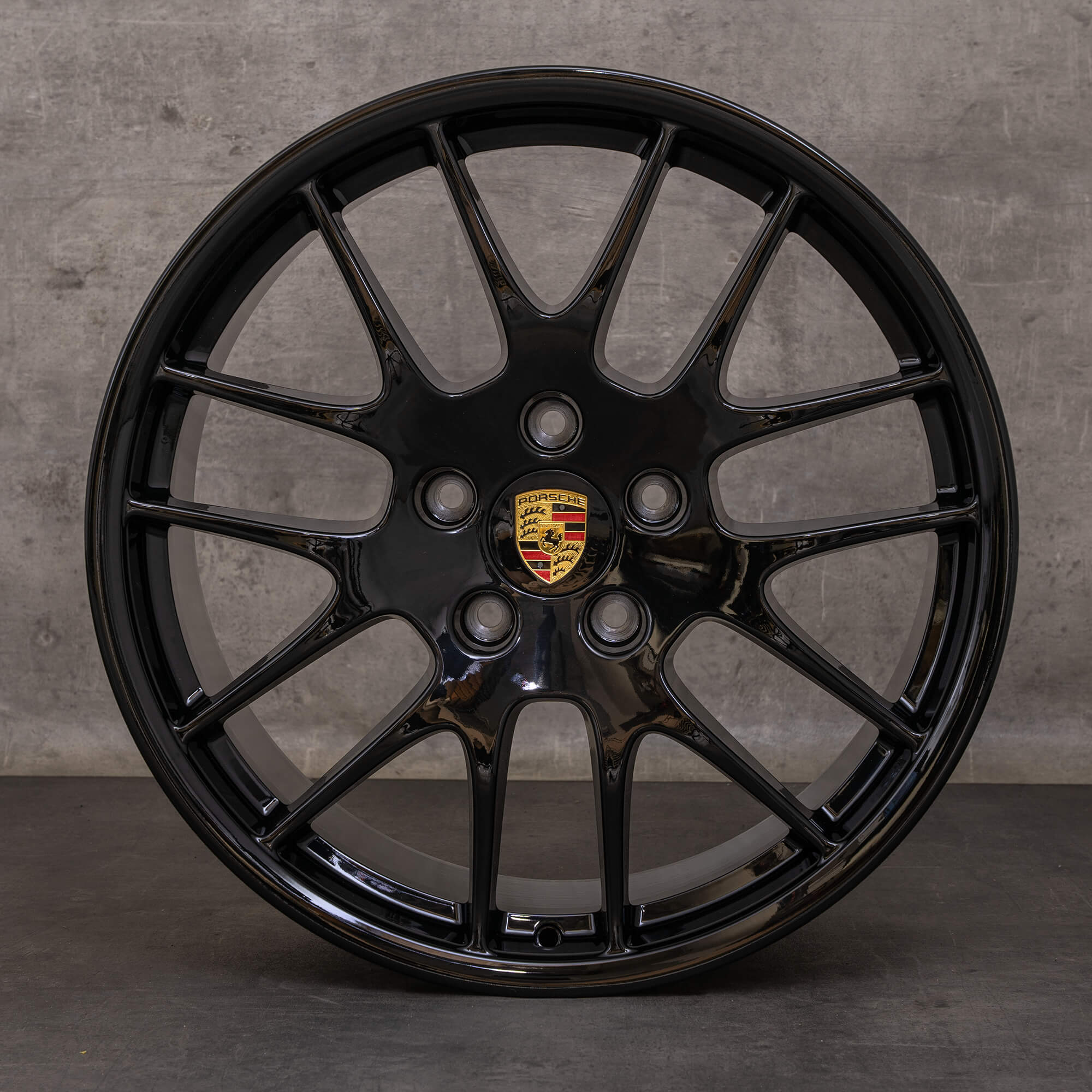 Alkuperäiset Porsche Panamera 970 talvirenkaat 20 tuuman vanteet 97036217808 97036219007 RS Spyder musta kiiltävästi